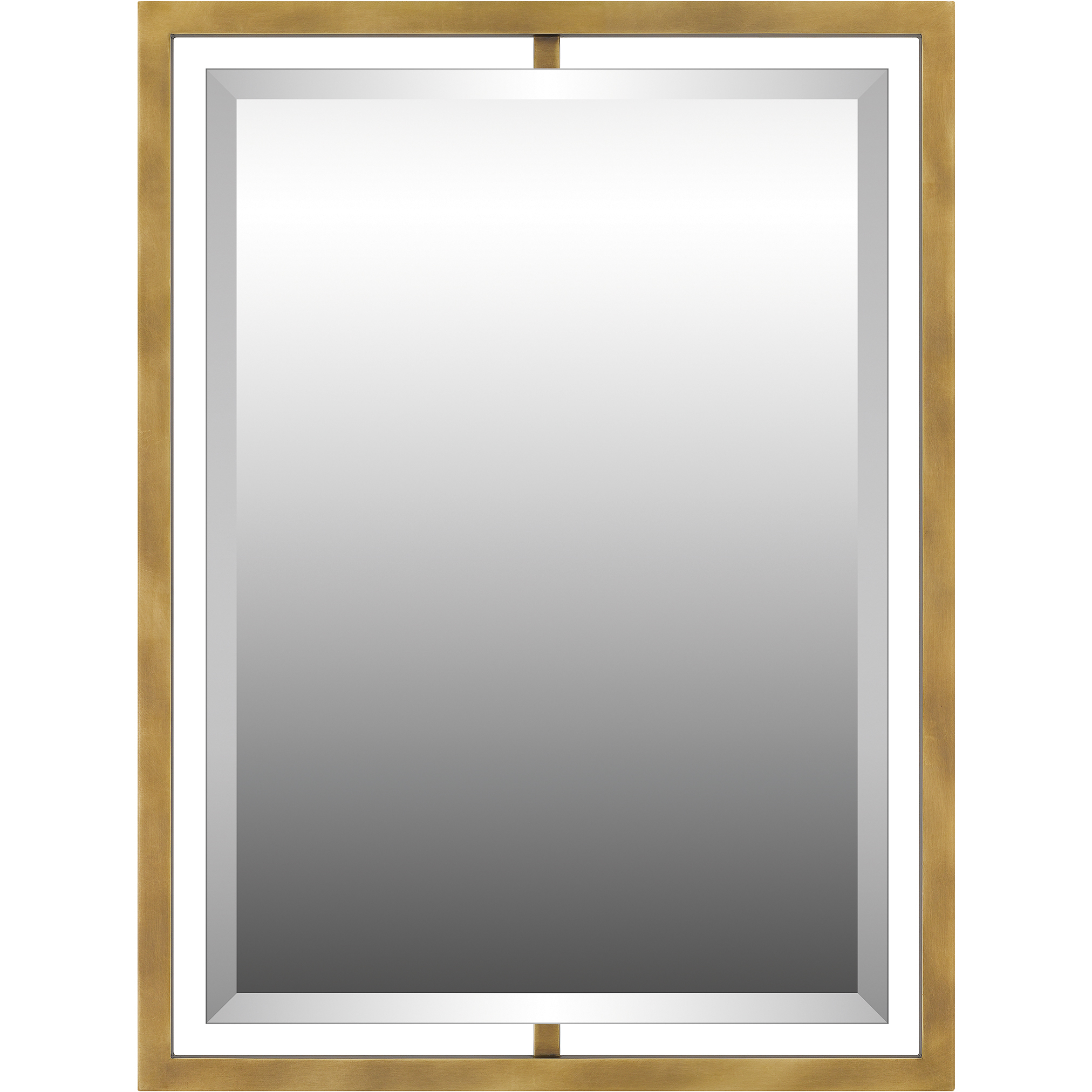 Quoizel Reflections 32 X 24 inch Weathered Brass Mirror
