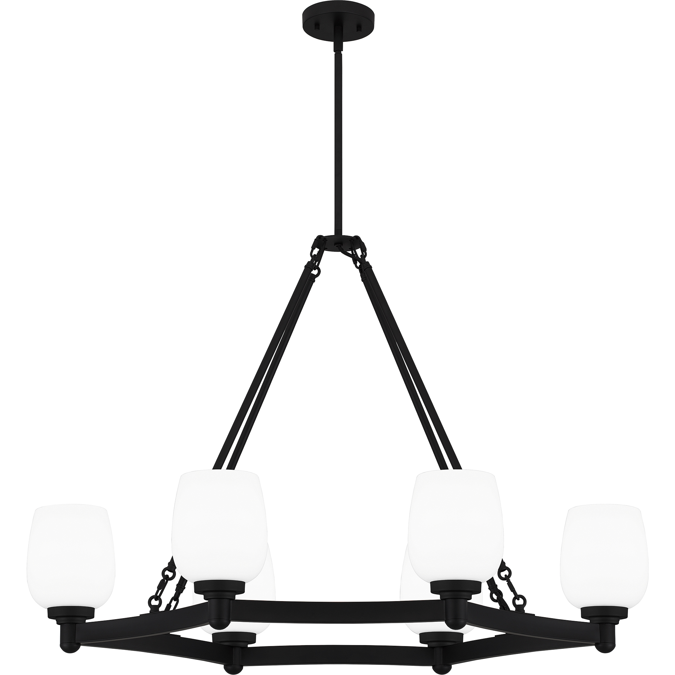 Penning 6 Light 38 inch Matte Black Island Light Ceiling Light