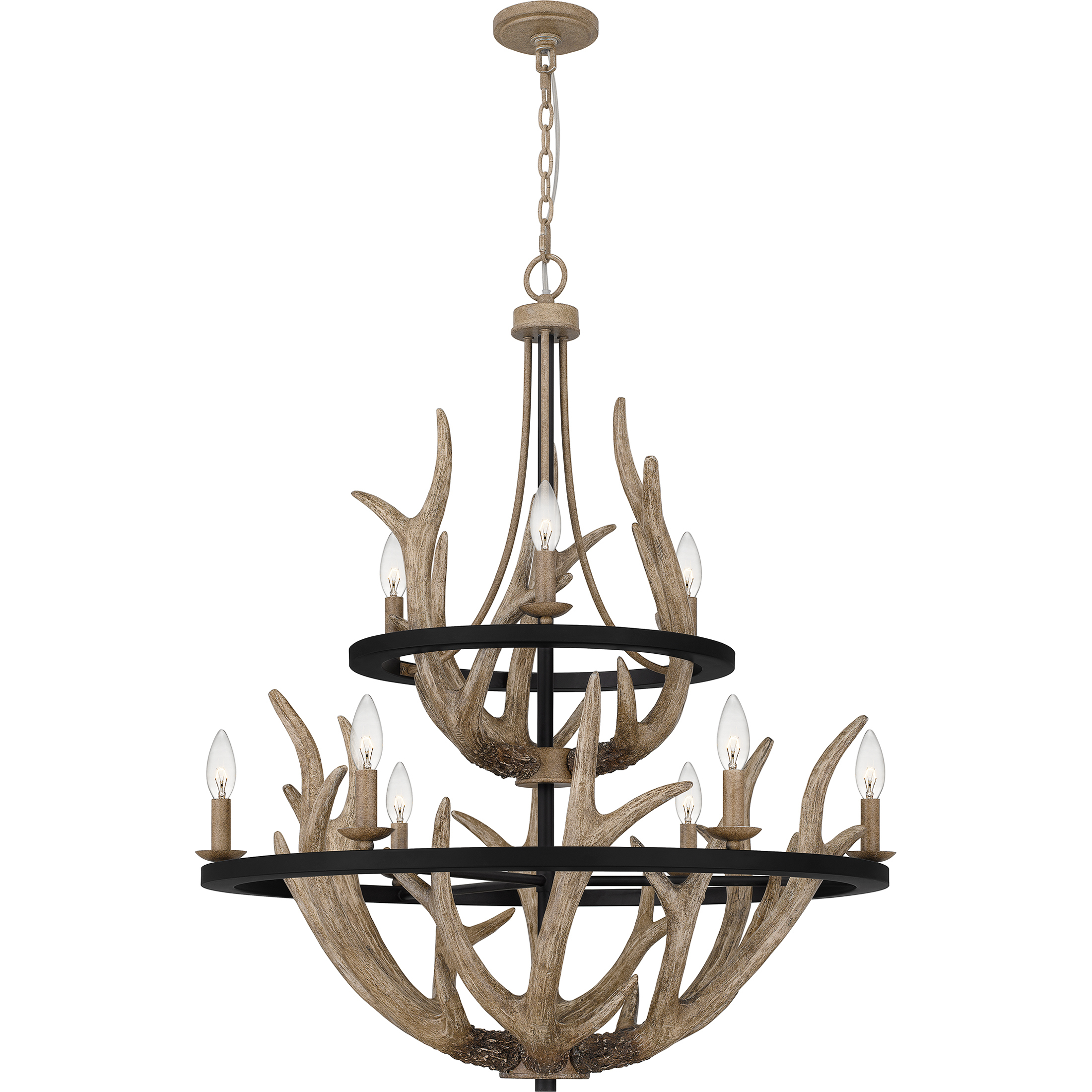 Quoizel JR5032EK Journey 9 Light 32 inch Earth Black Chandelier
