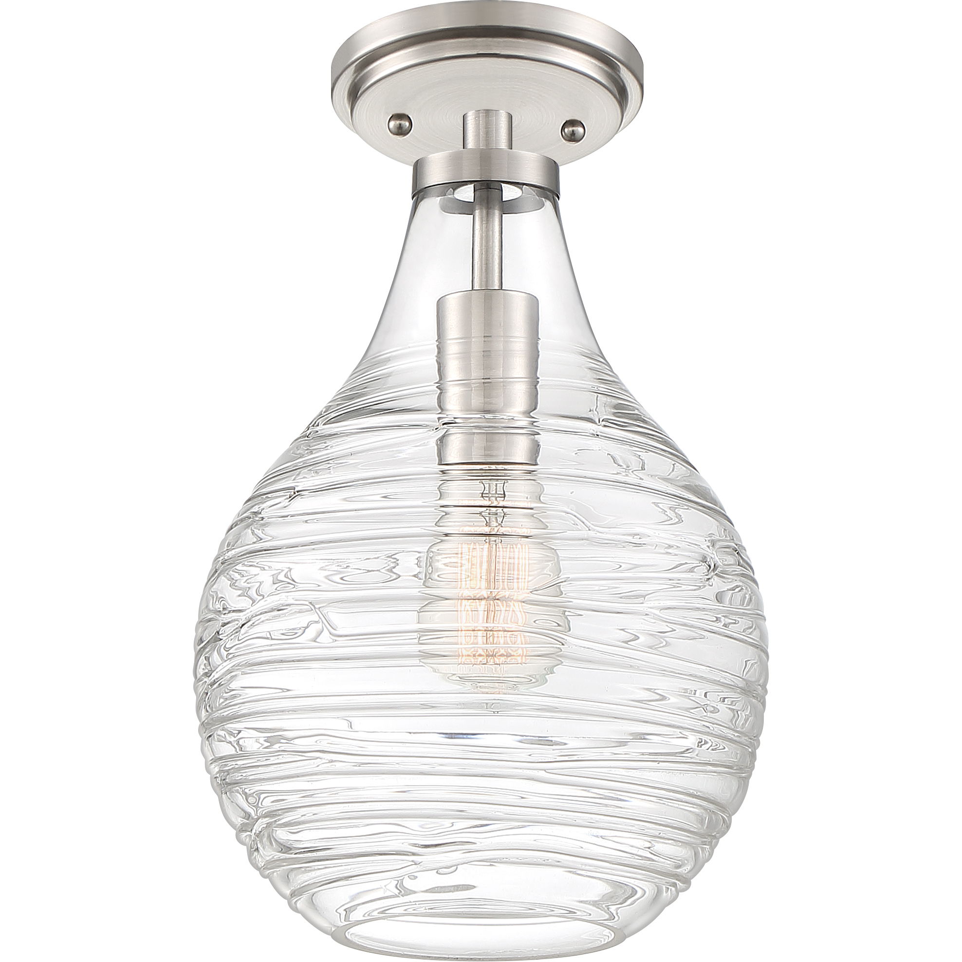 Quoizel Genie 1 Light 9 inch Brushed Nickel Semi-Flush Mount Ceiling Light QSF4019BN - Open Box