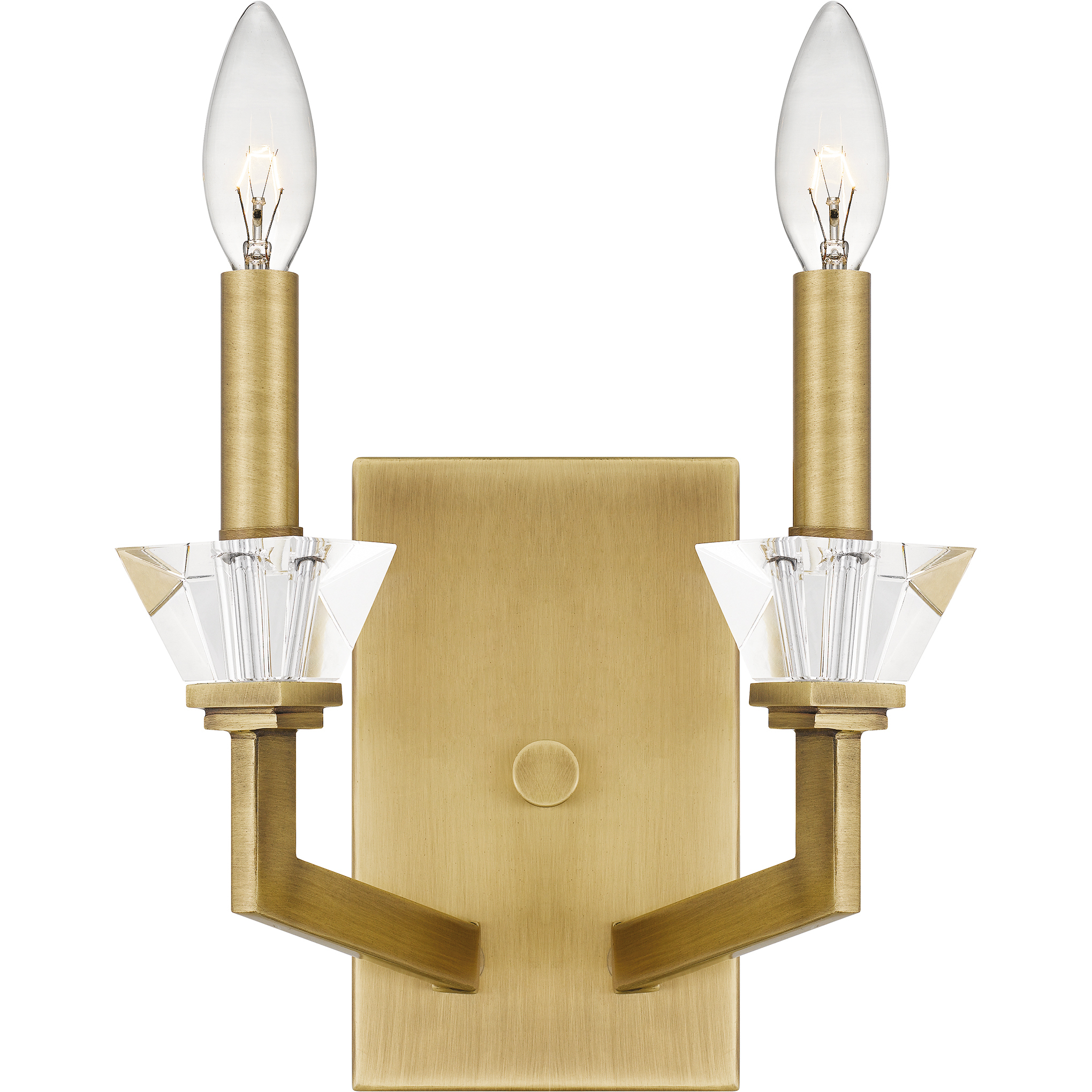 Lottie 2 Light 9 inch Aged Brass Wall Sconce Wall Light, Small