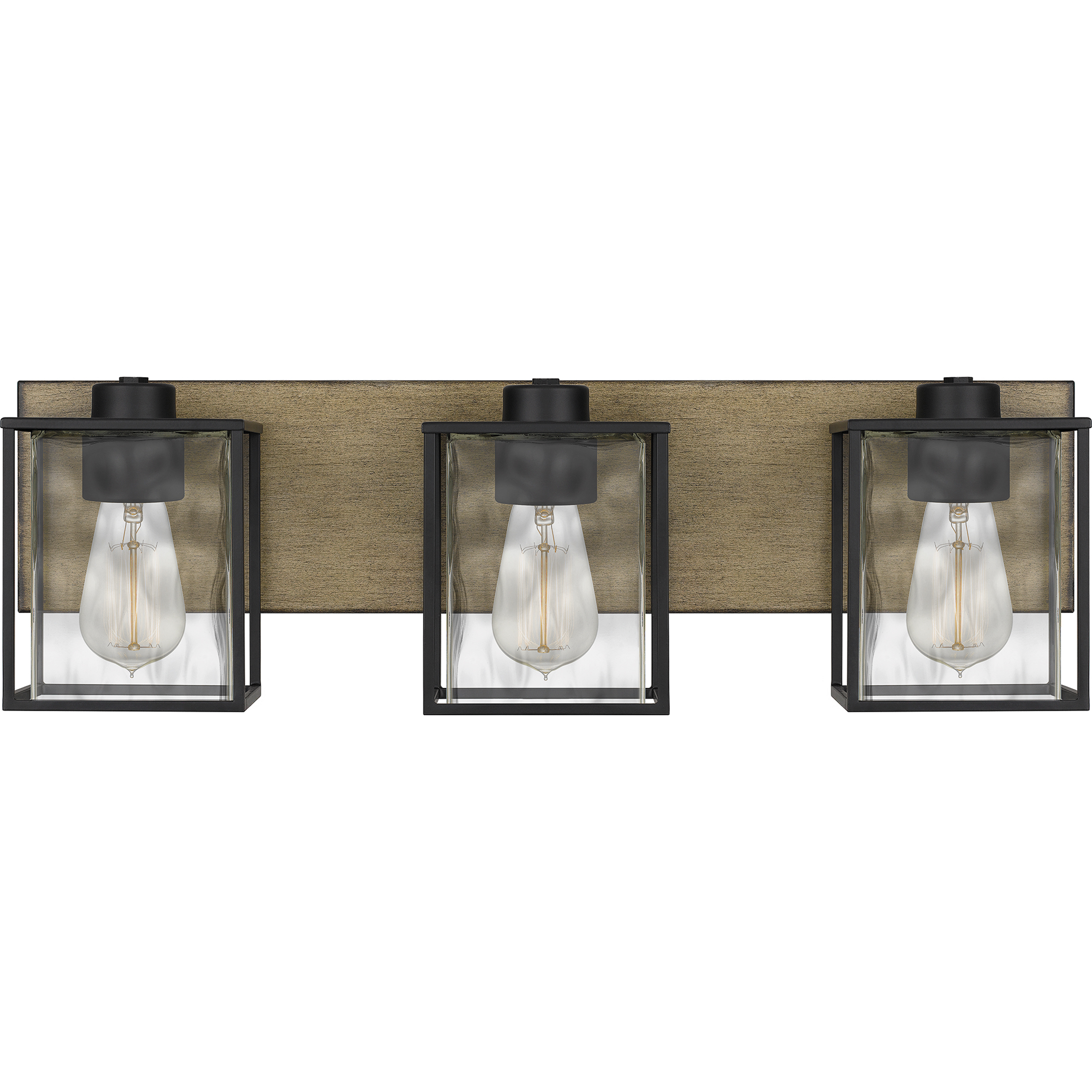 Holsten 3 Light 23 inch Matte Black Bath Light Wall Light, Large