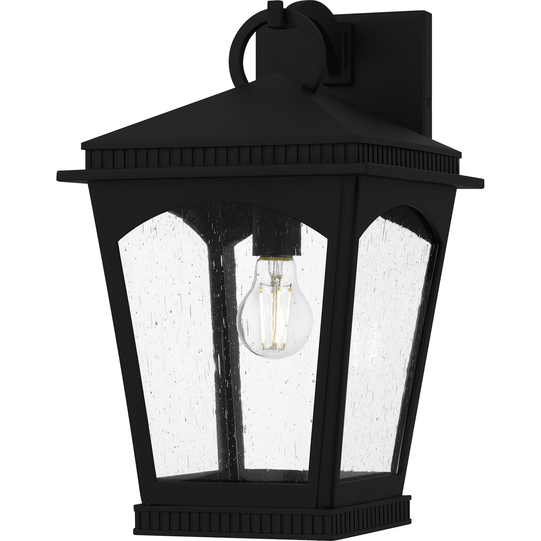 Quoizel Huck 1 Light 16.75 inch Earth Black Outdoor Wall Lantern, Large HUK8410EK - Open Box