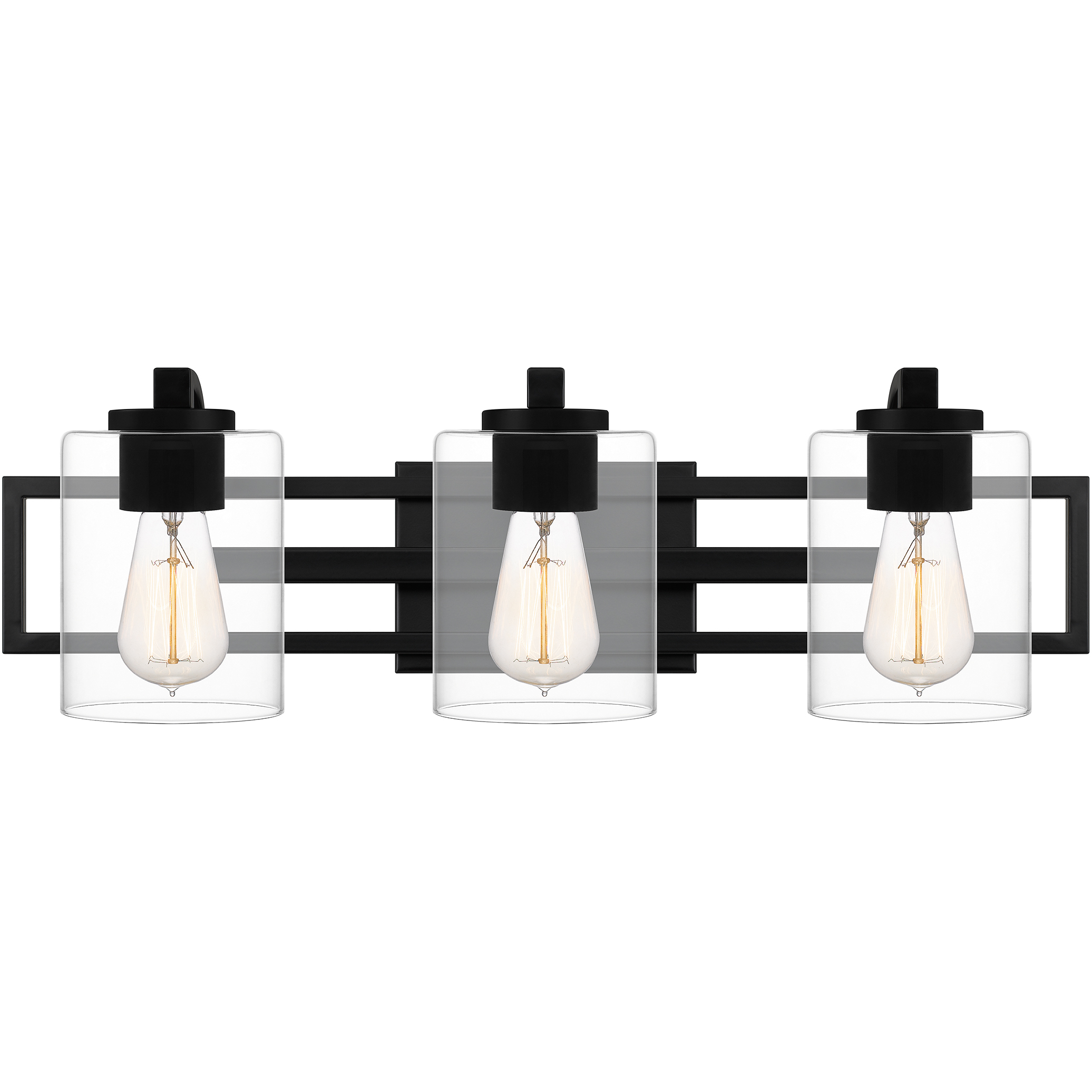Lansdowne 3 Light 24 inch Matte Black Bath Light Wall Light