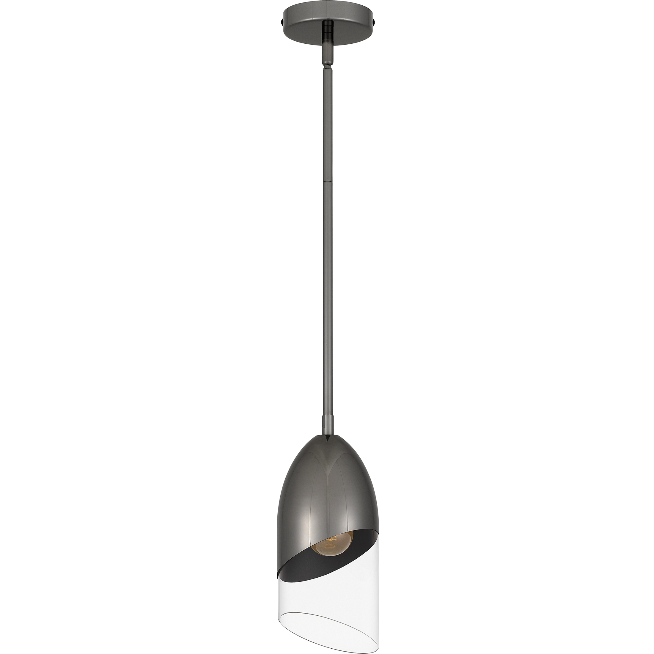 Haynes 1 Light 5 inch Black Chrome Mini Pendant Ceiling Light, Small