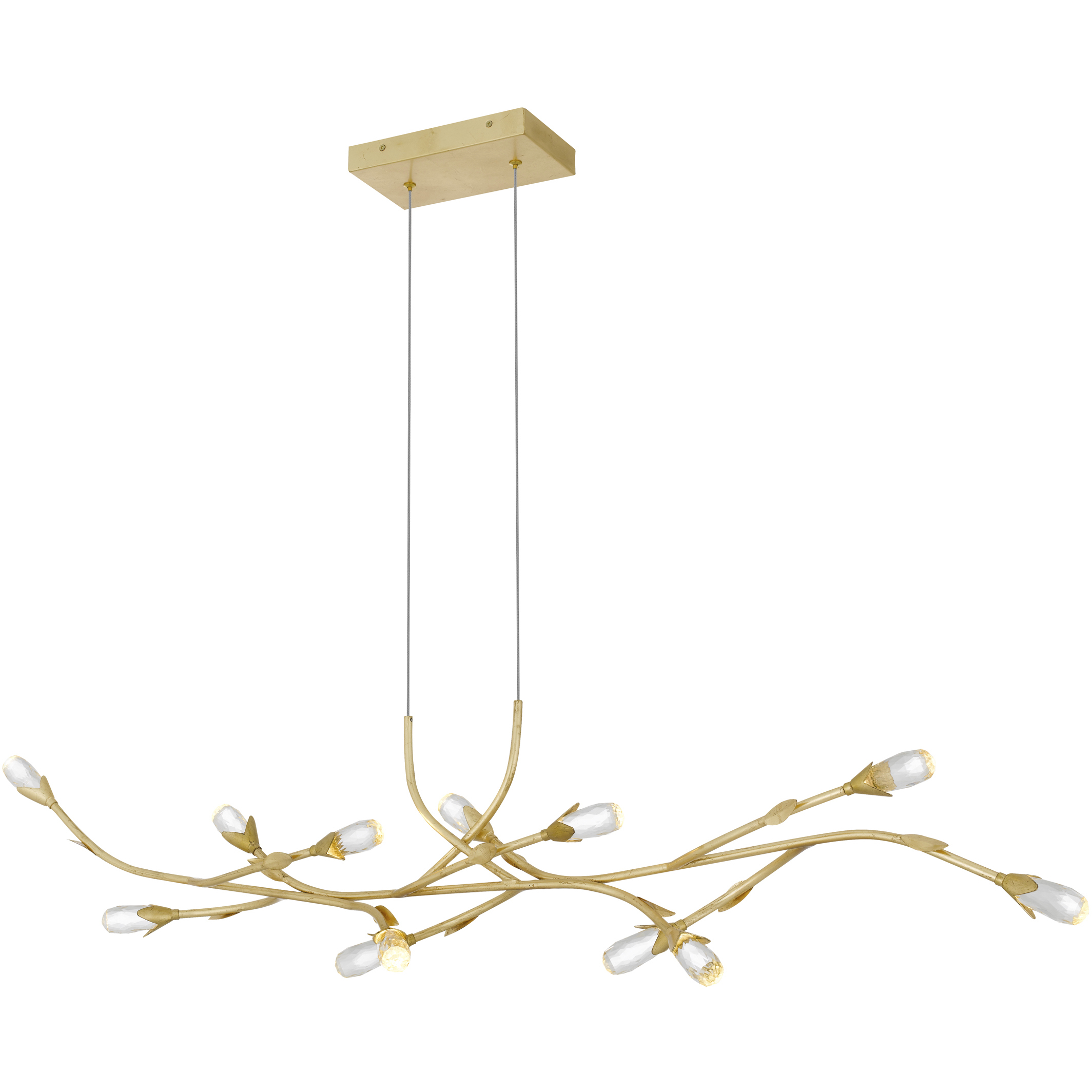Quoizel Cora LED 50 inch Gold Leaf Island Light Ceiling Light PCCOR1250GFL - Open Box