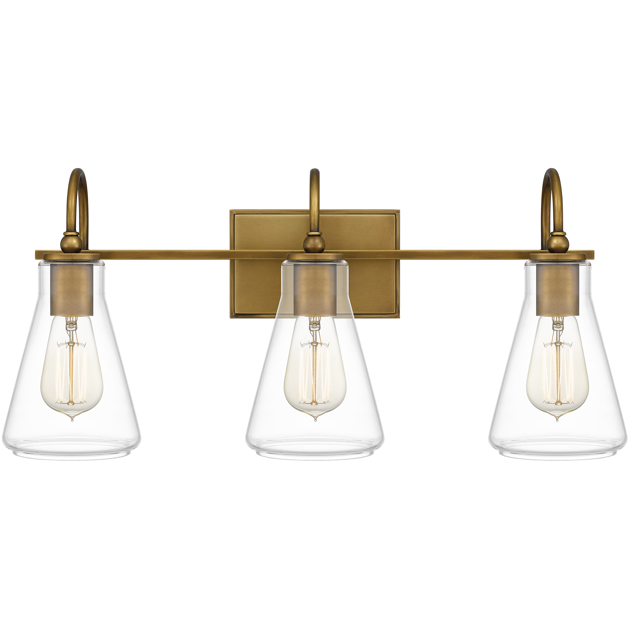 Boyton 3 Light 24 inch Weathered Brass Bath Light Wall Light