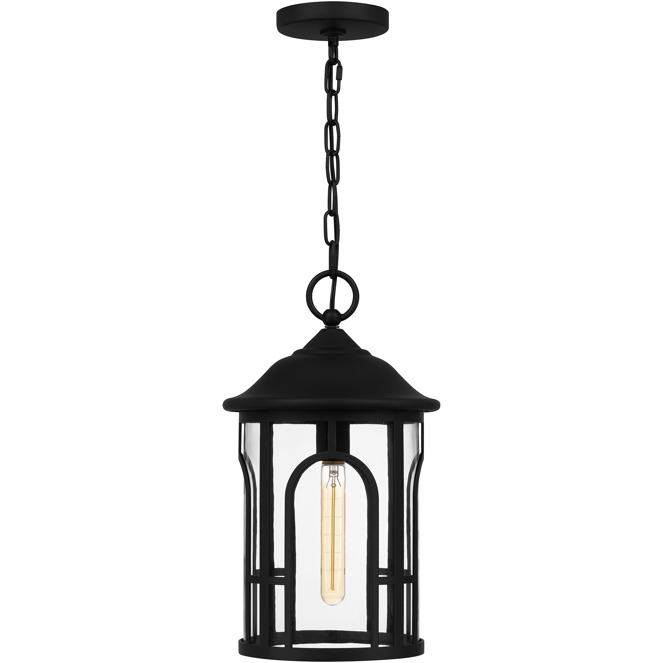 Brampton 1 Light 9.5 inch Matte Black Outdoor Hanging Lantern
