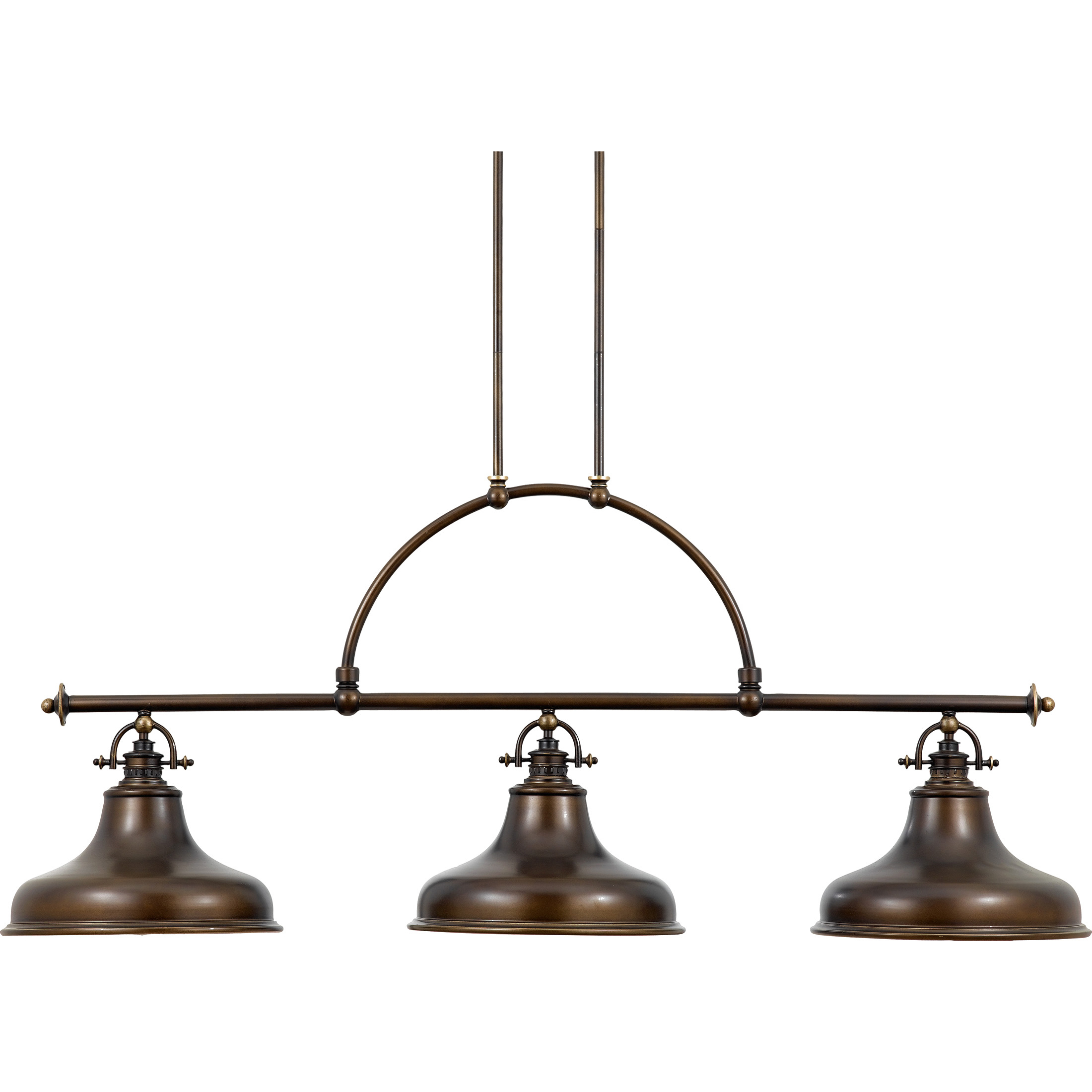 Emery 3 Light 53 inch Palladian Bronze Island Light Ceiling Light