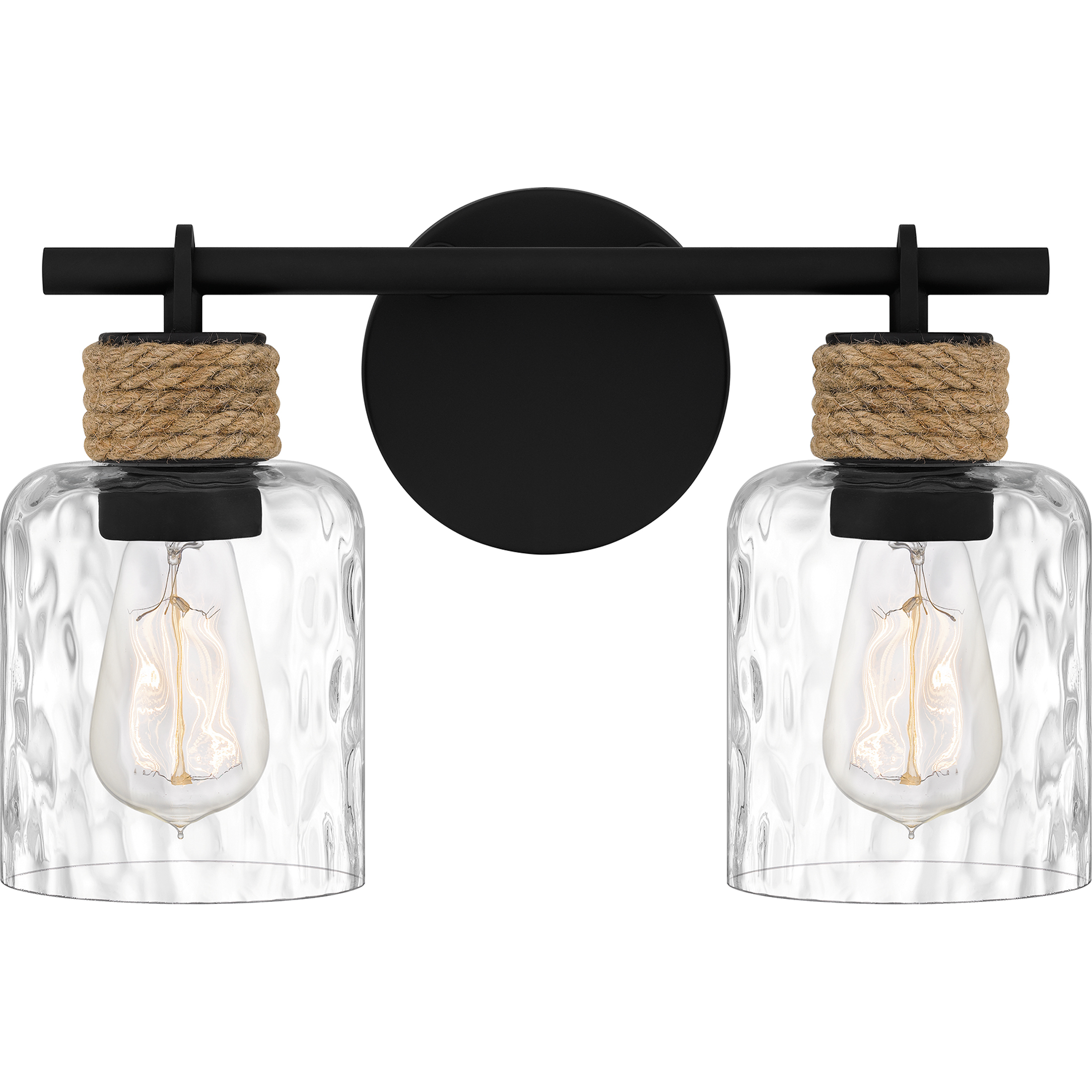 Quoizel Baltic 2 Light 15 inch Matte Black Bath Light Wall Light BTC8614MBK - Open Box