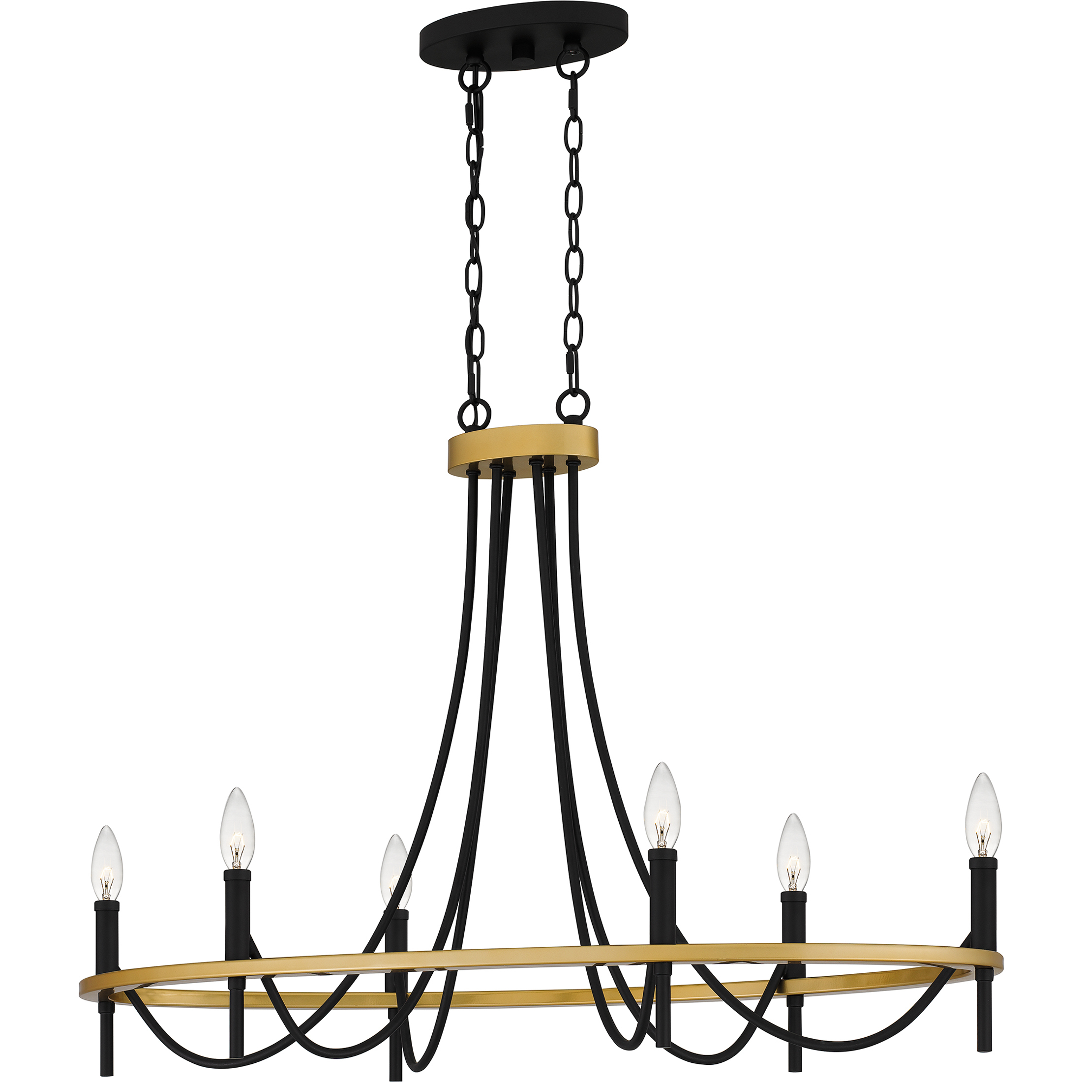 Legare 6 Light 36 inch Matte Black Island Light Ceiling Light