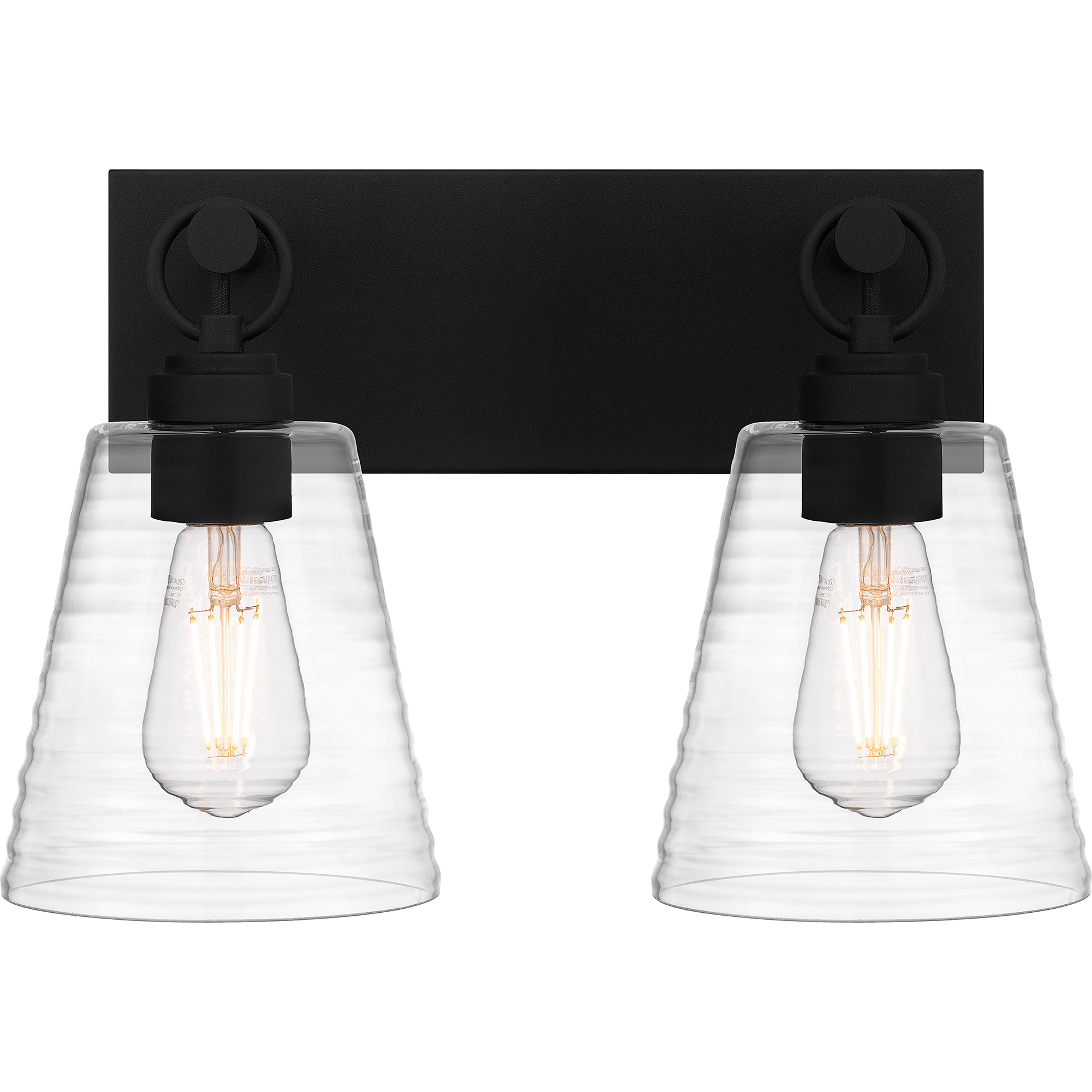 Dacosta 2 Light 15 inch Earth Black Bath Light Wall Light, Medium