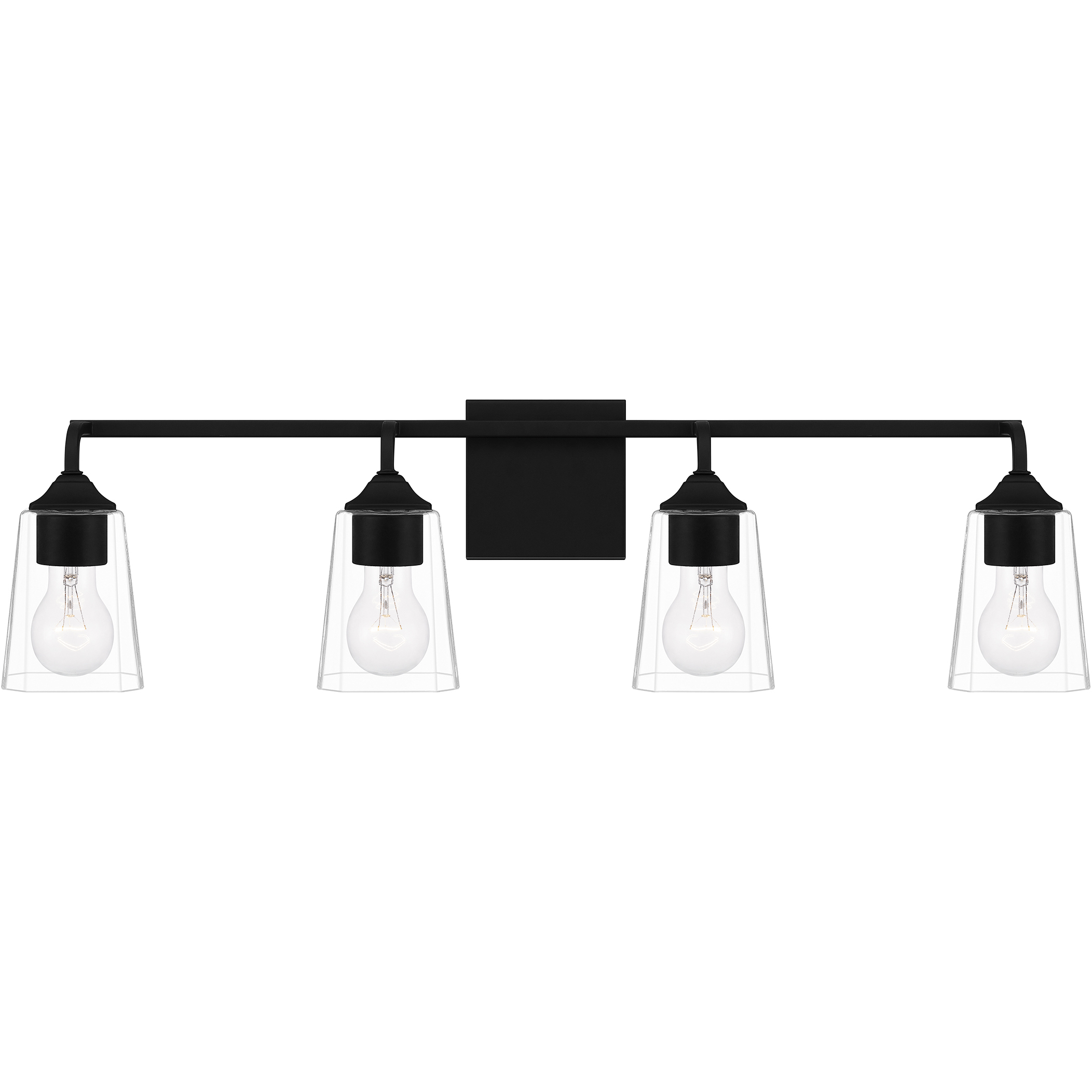 Thoresby 4 Light 31 inch Matte Black Bath Light Wall Light