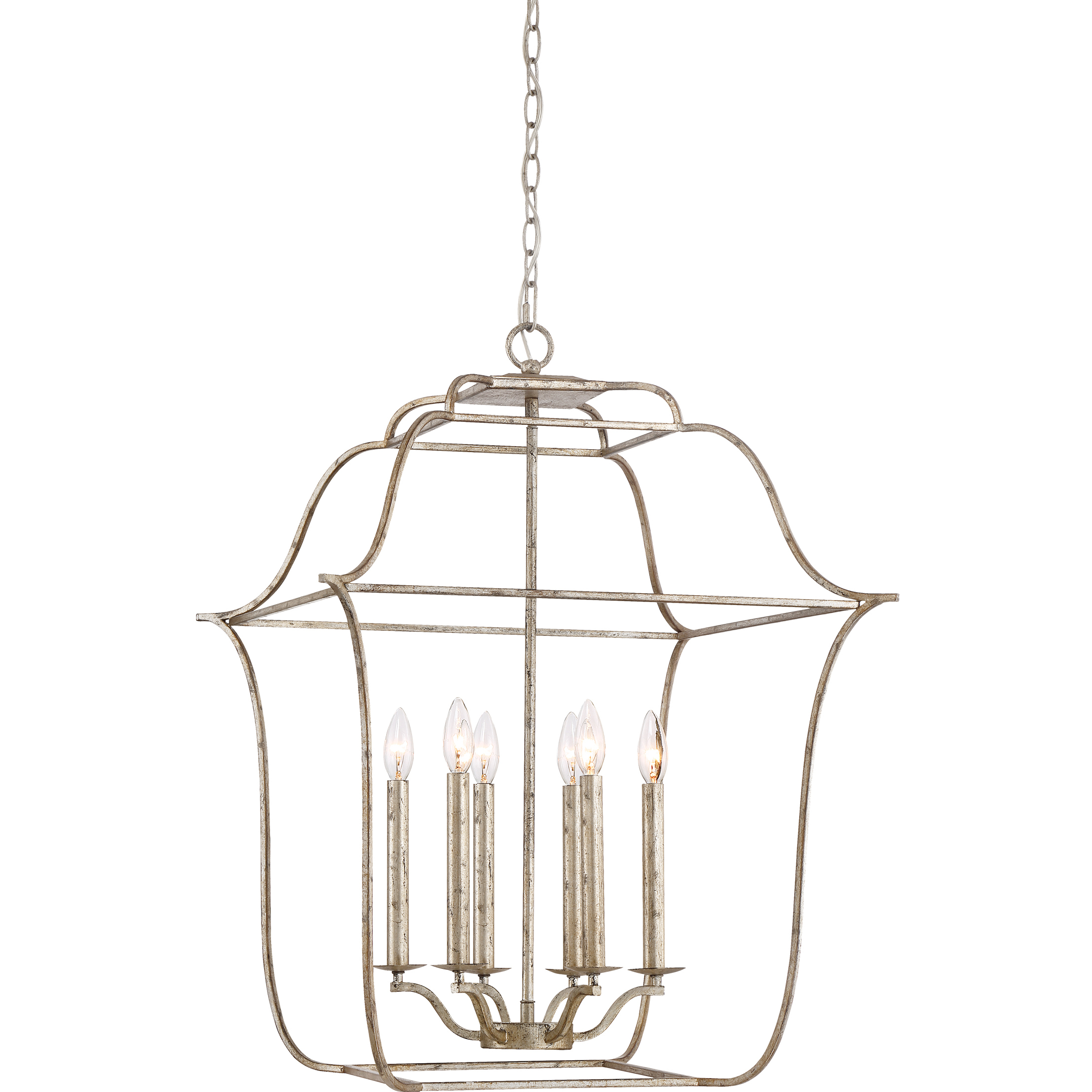 【586389】木 : Savoir & Faire Quoizel GLY5206CS Gallery 6 Light 22 inch Century Silver