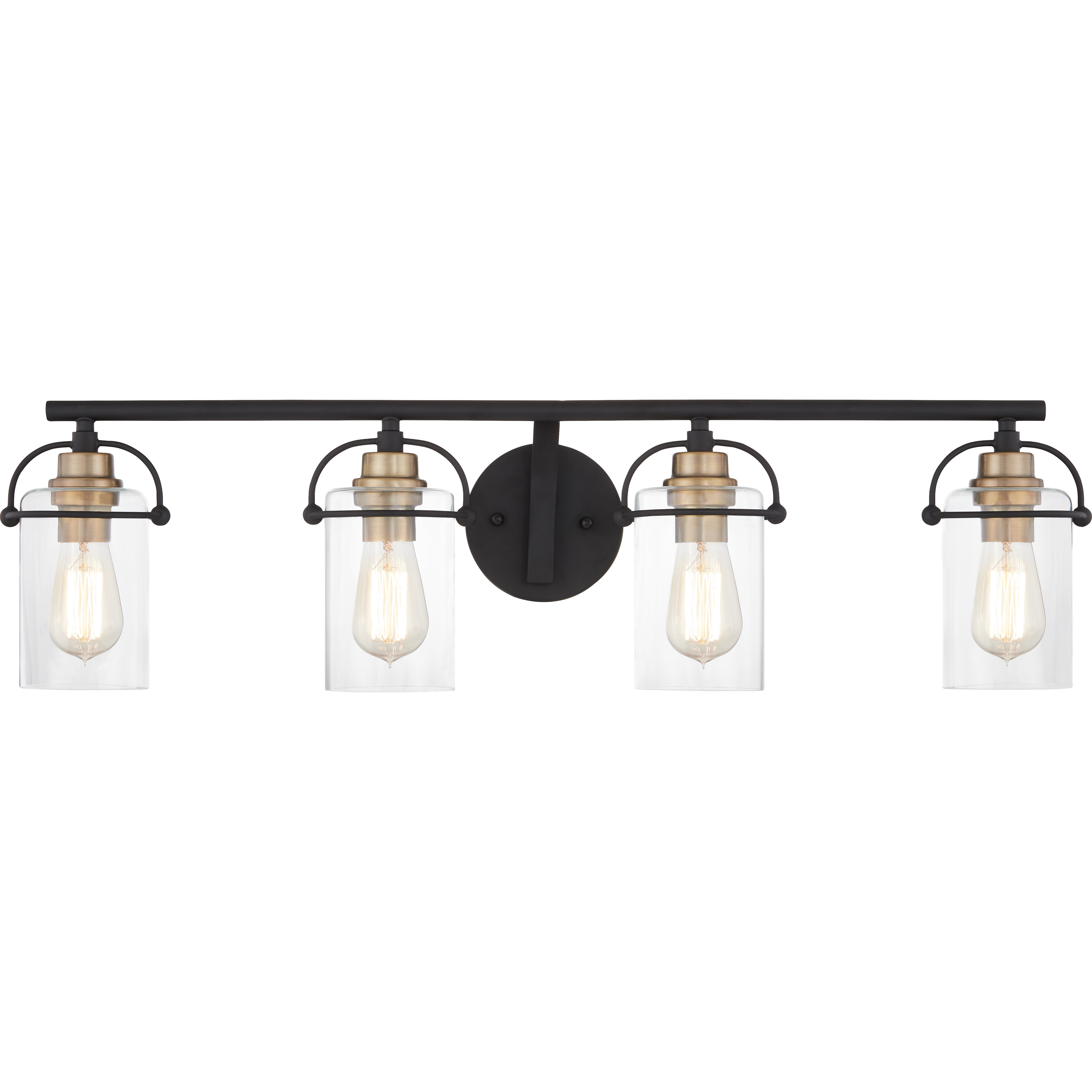 Emerson 4 Light 34 inch Matte Black Bath Light Wall Light, Extra Large