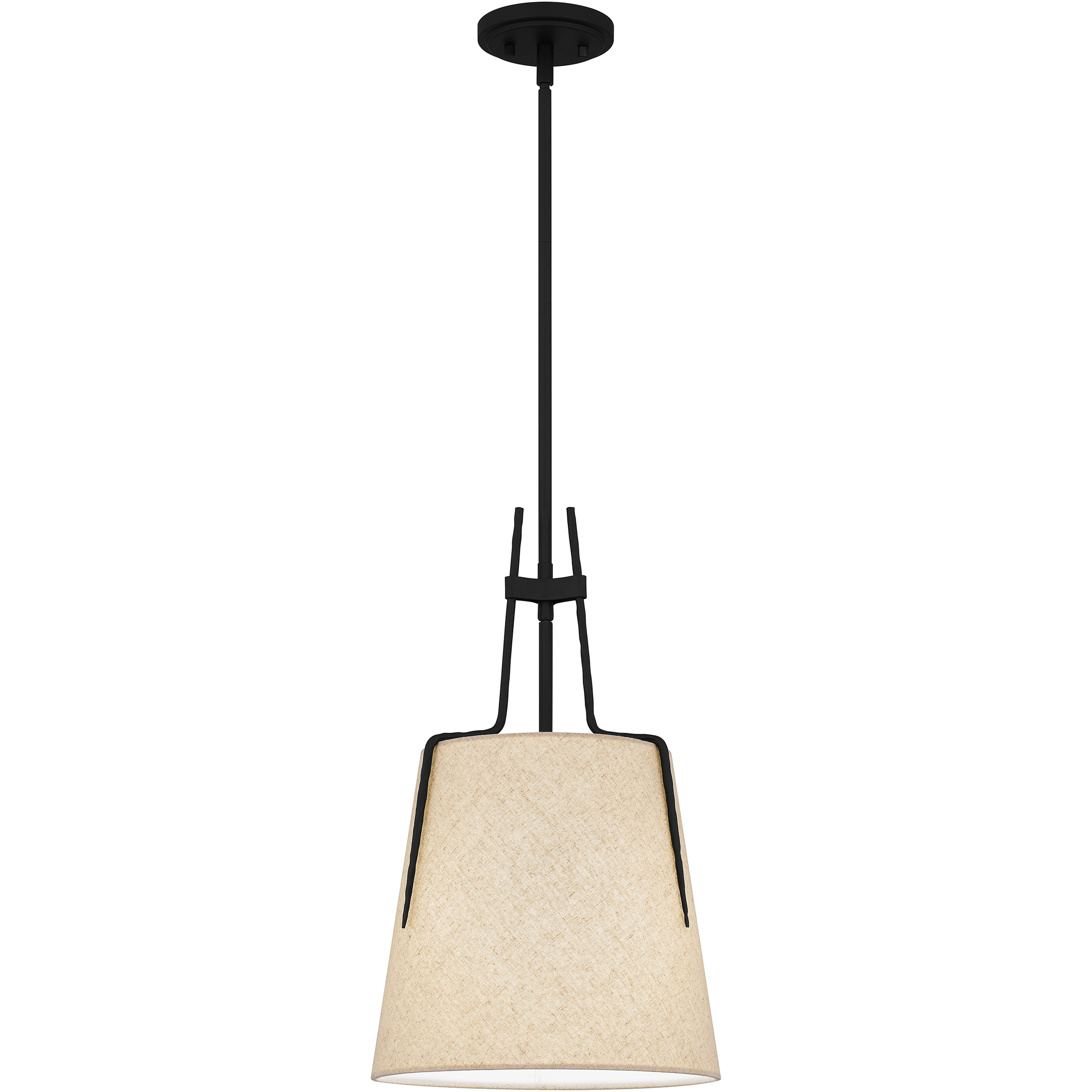 Leona 1 Light 12 inch Matte Black Mini Pendant Ceiling Light, Small