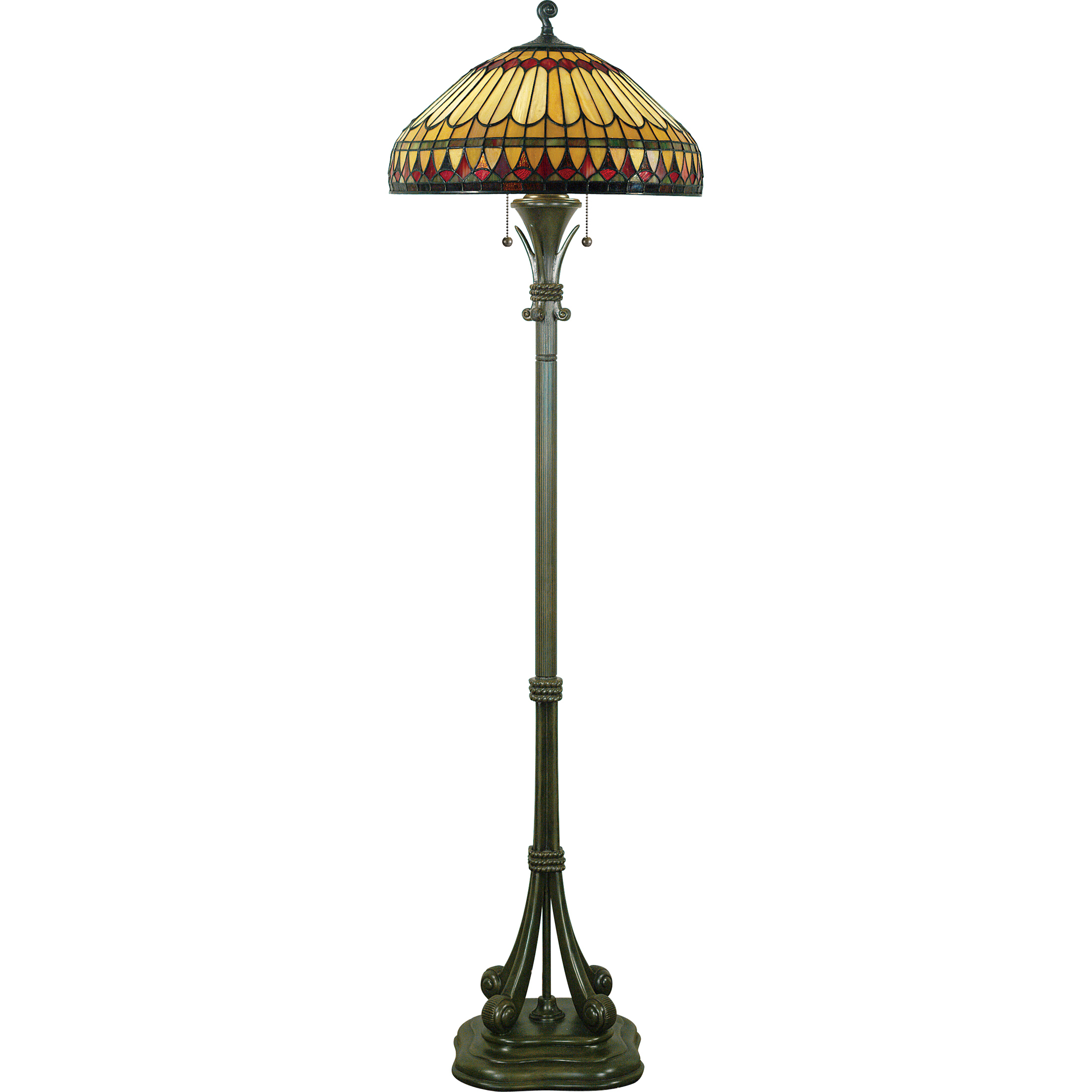 West End 60 inch 100.00 watt Brushed Bullion Floor Lamp Portable Light, Naturals