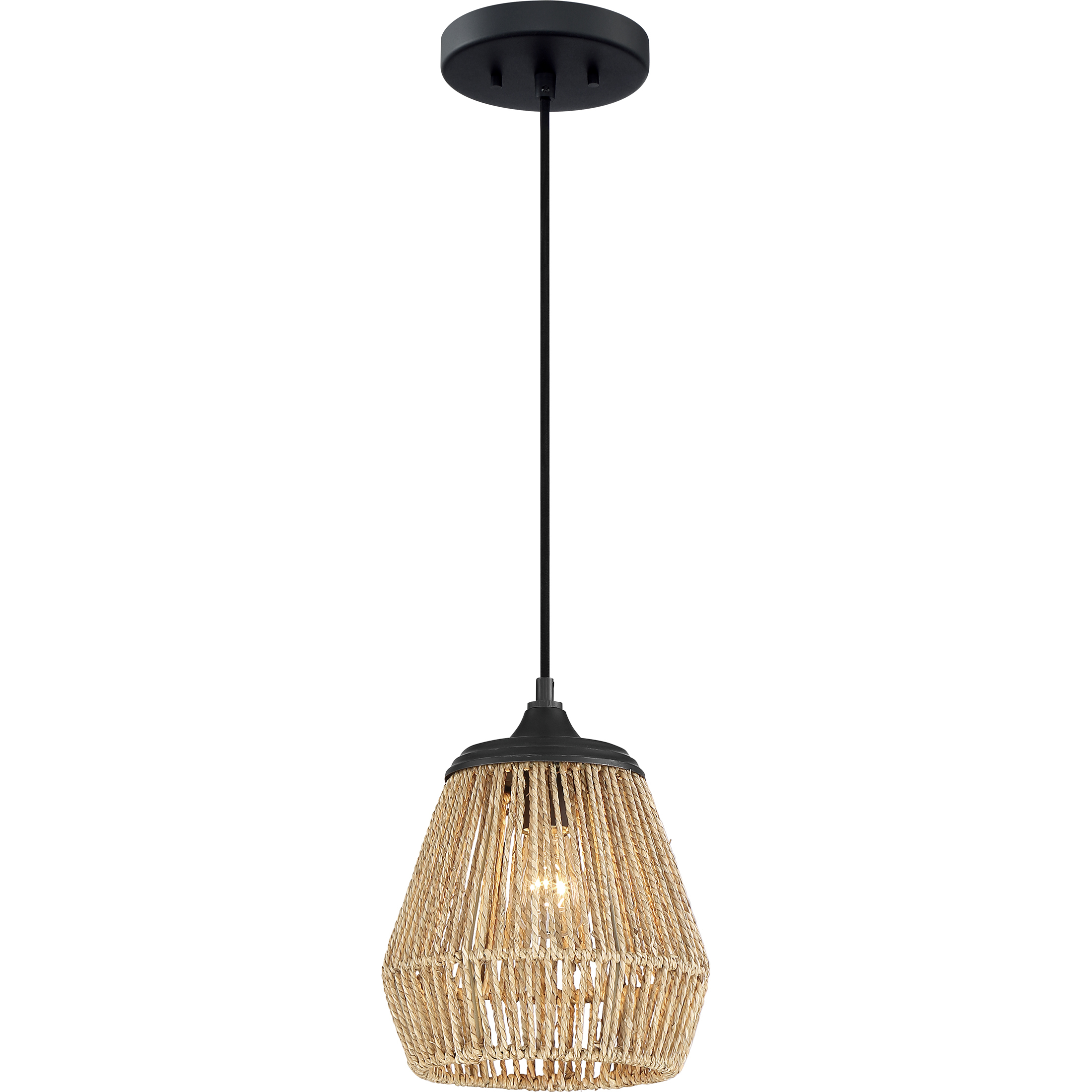 Romain 1 Light 8.75 inch Earth Black Mini Pendant Ceiling Light