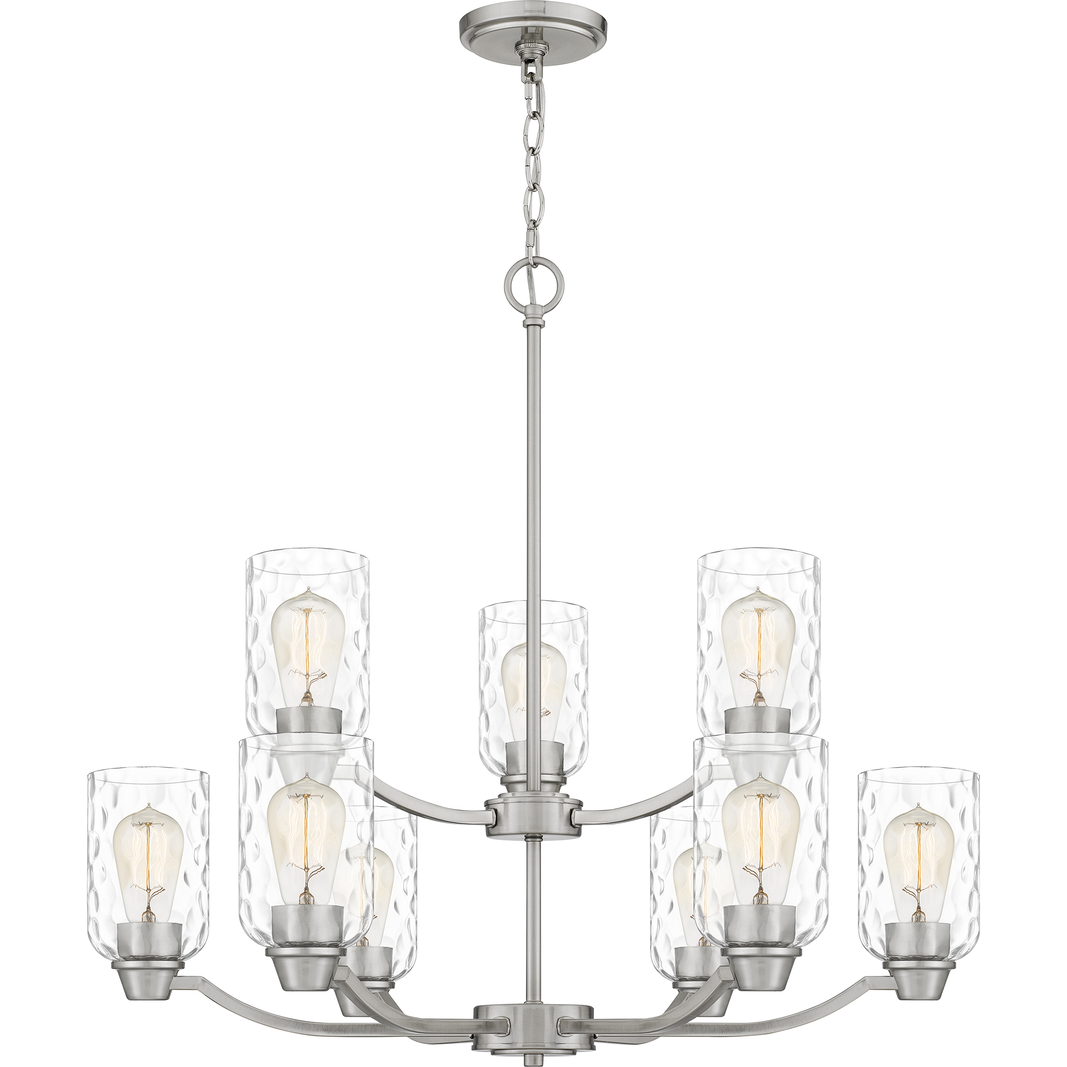 Acacia 9 Light 29.25 inch Brushed Nickel Chandelier Ceiling Light