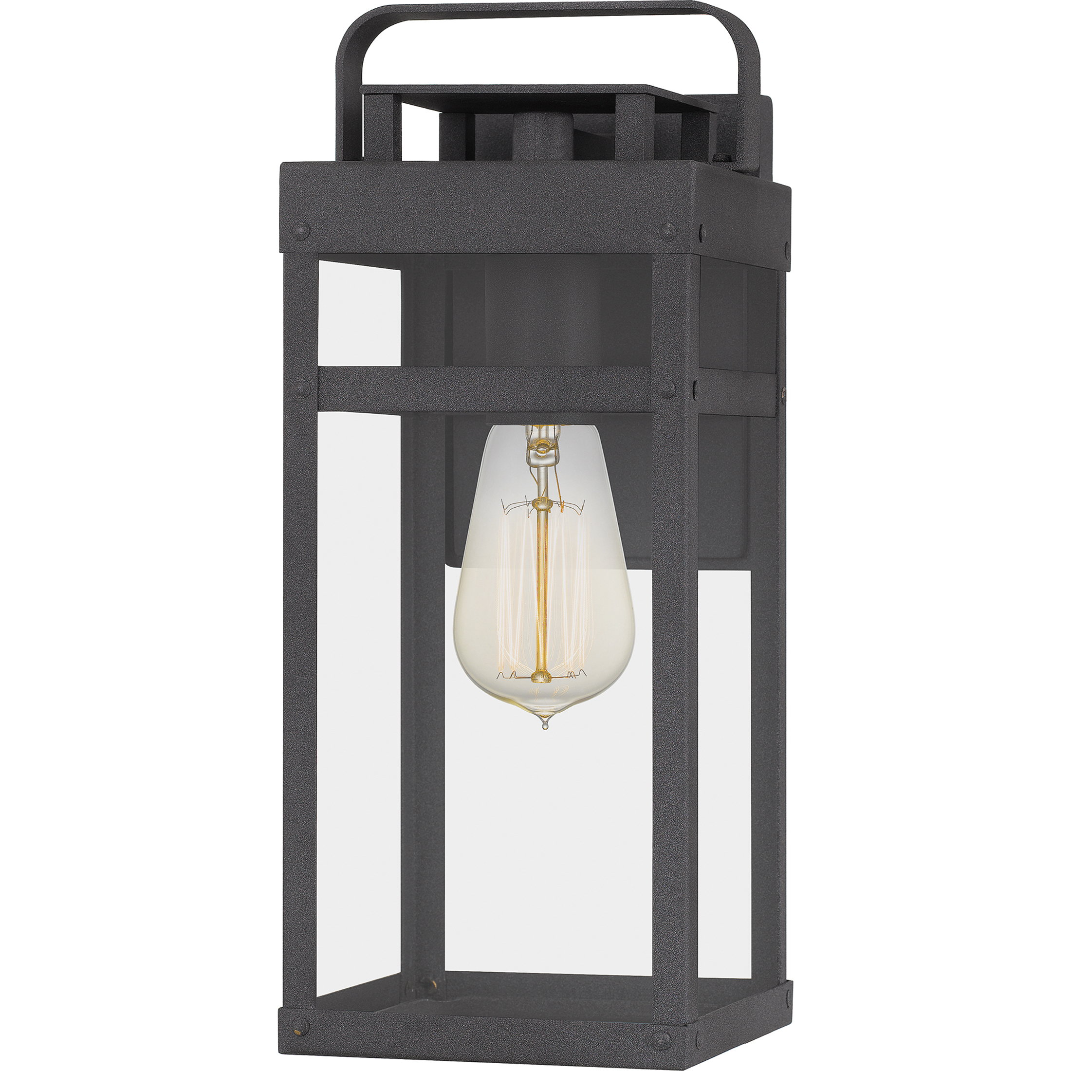 Keaton 1 Light 14 inch Mottled Black Outdoor Wall Lantern, Small