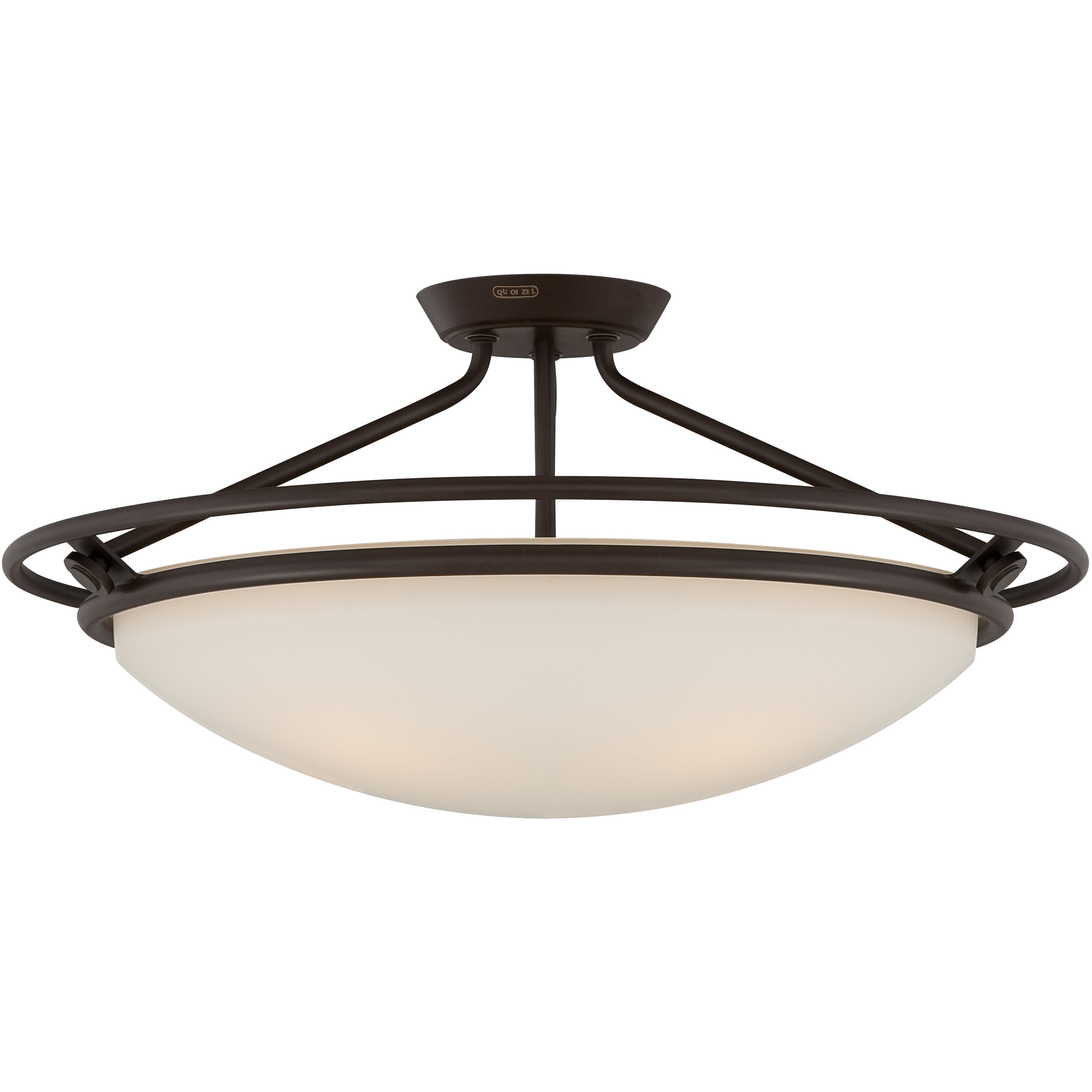 Signature 4 Light 25 inch Western Bronze Semi-Flush Mount Ceiling Light