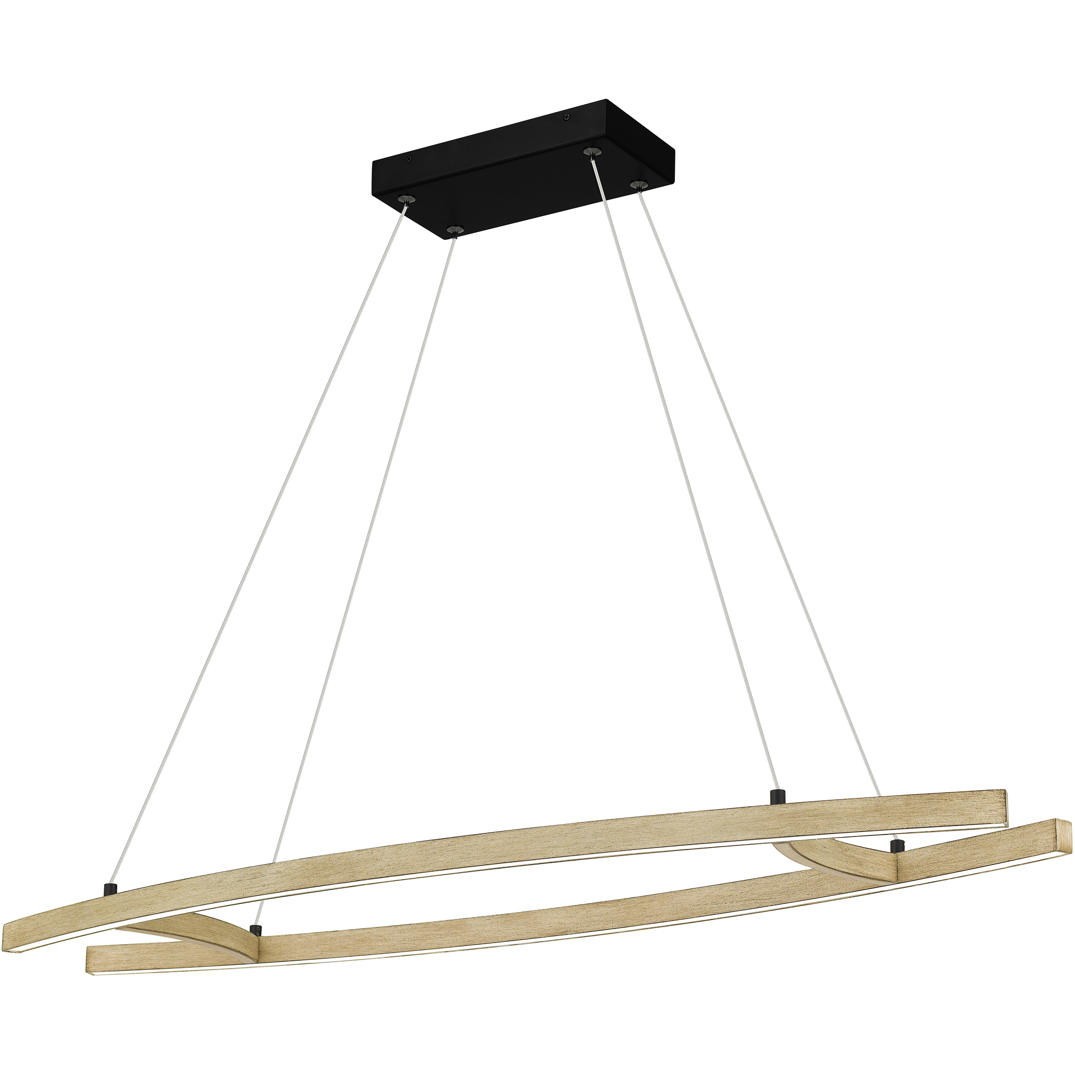 Soma 39.5 inch Whitewashed Walnut Island Light Ceiling Light