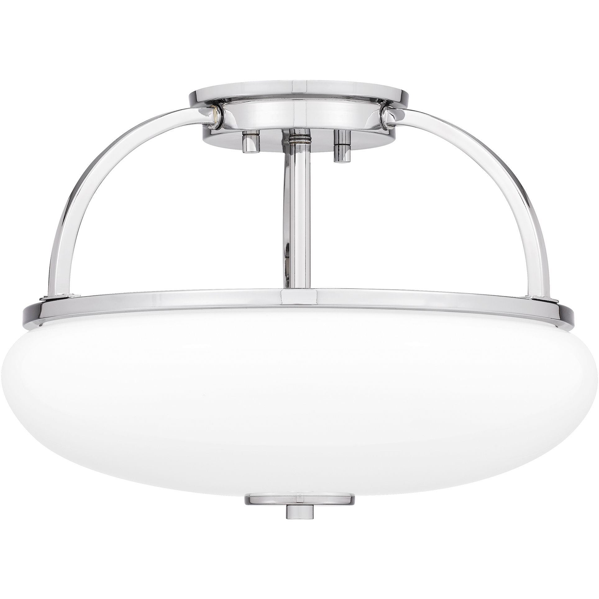 Easton 3 Light 13.25 inch Polished Chrome Semi-Flush Mount Ceiling Light