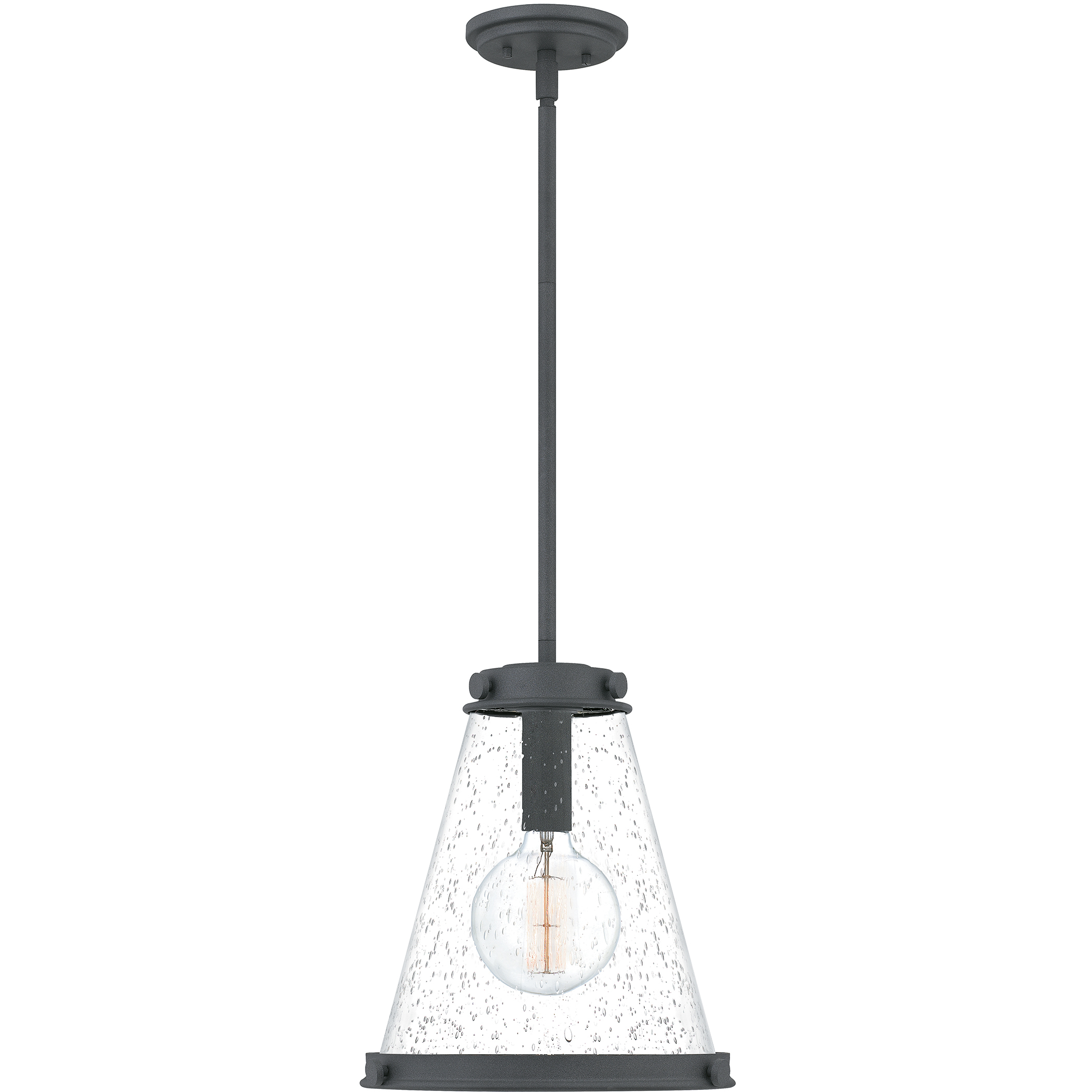 Quoizel Bristol 1 Light 13 inch Mottled Black Mini Pendant Ceiling Light QP5260MB - Open Box