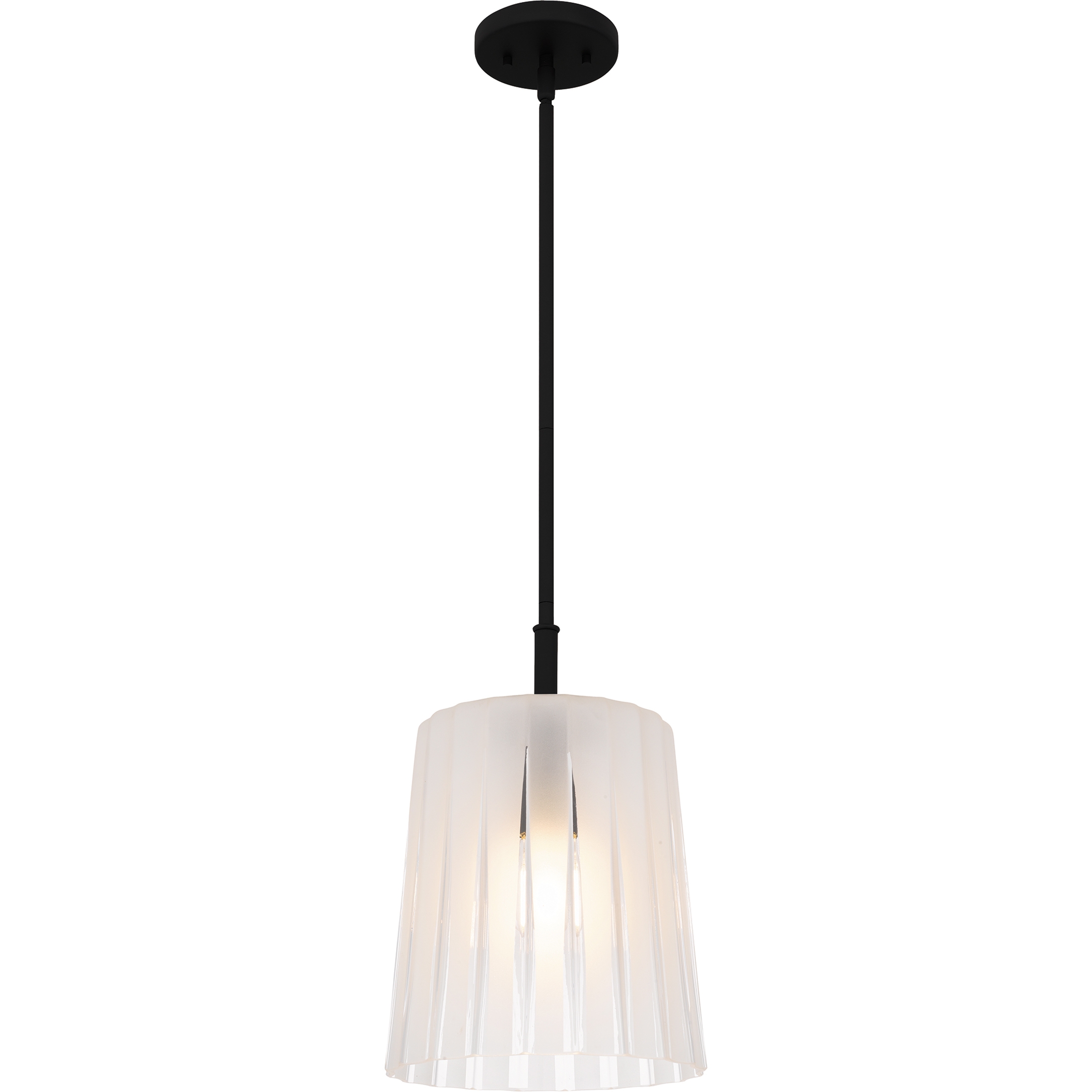Gray 1 Light 10 inch Matte Black Mini Pendant Ceiling Light, Small