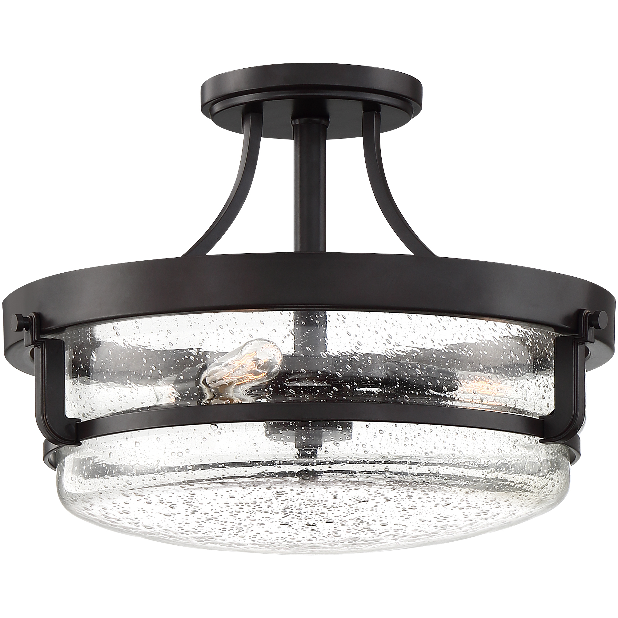 Outpost 3 Light 15 inch Palladian Bronze Semi-Flush Mount Ceiling Light