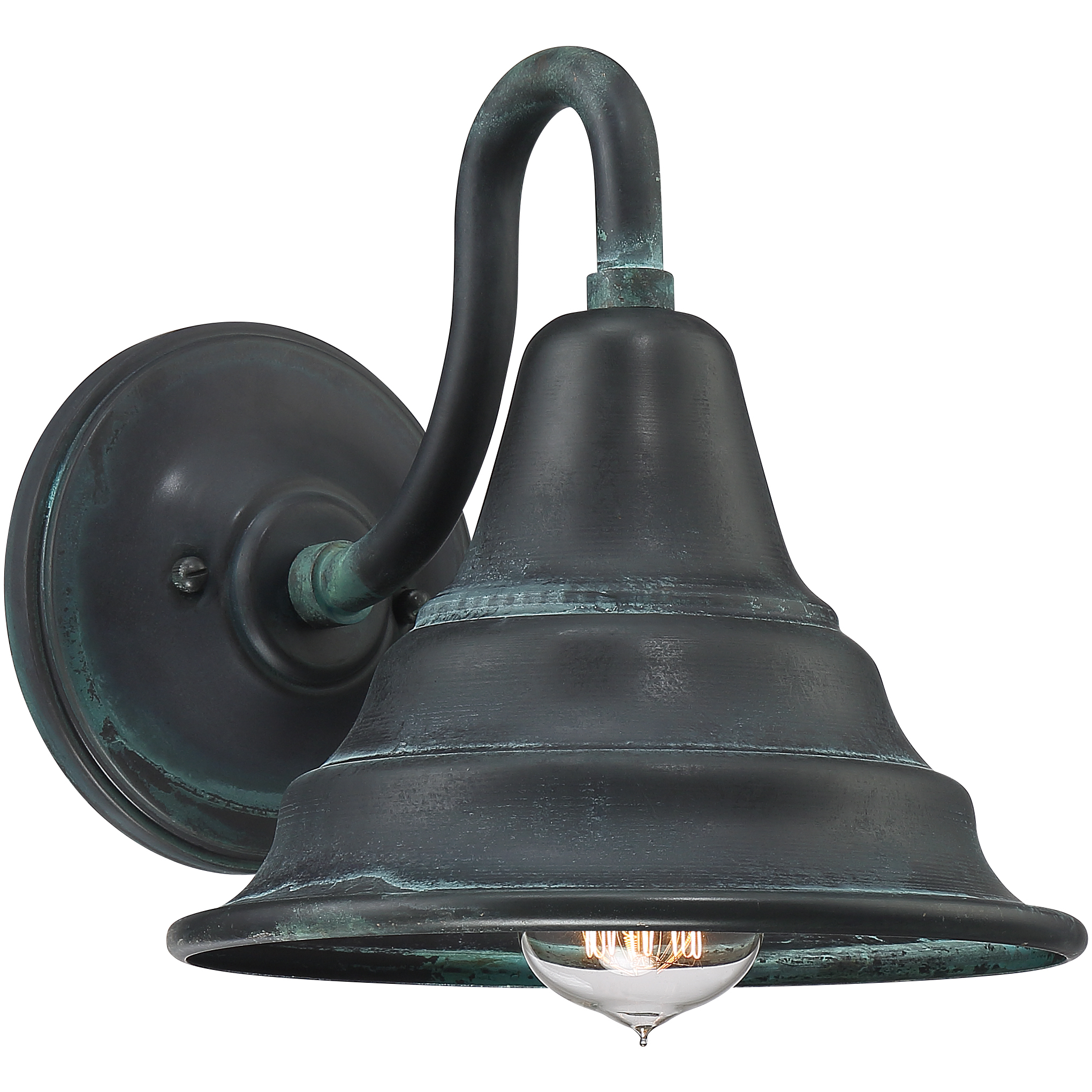 Quoizel CML8409AGV Carmel Outdoor Wall Lantern in Aged Verde