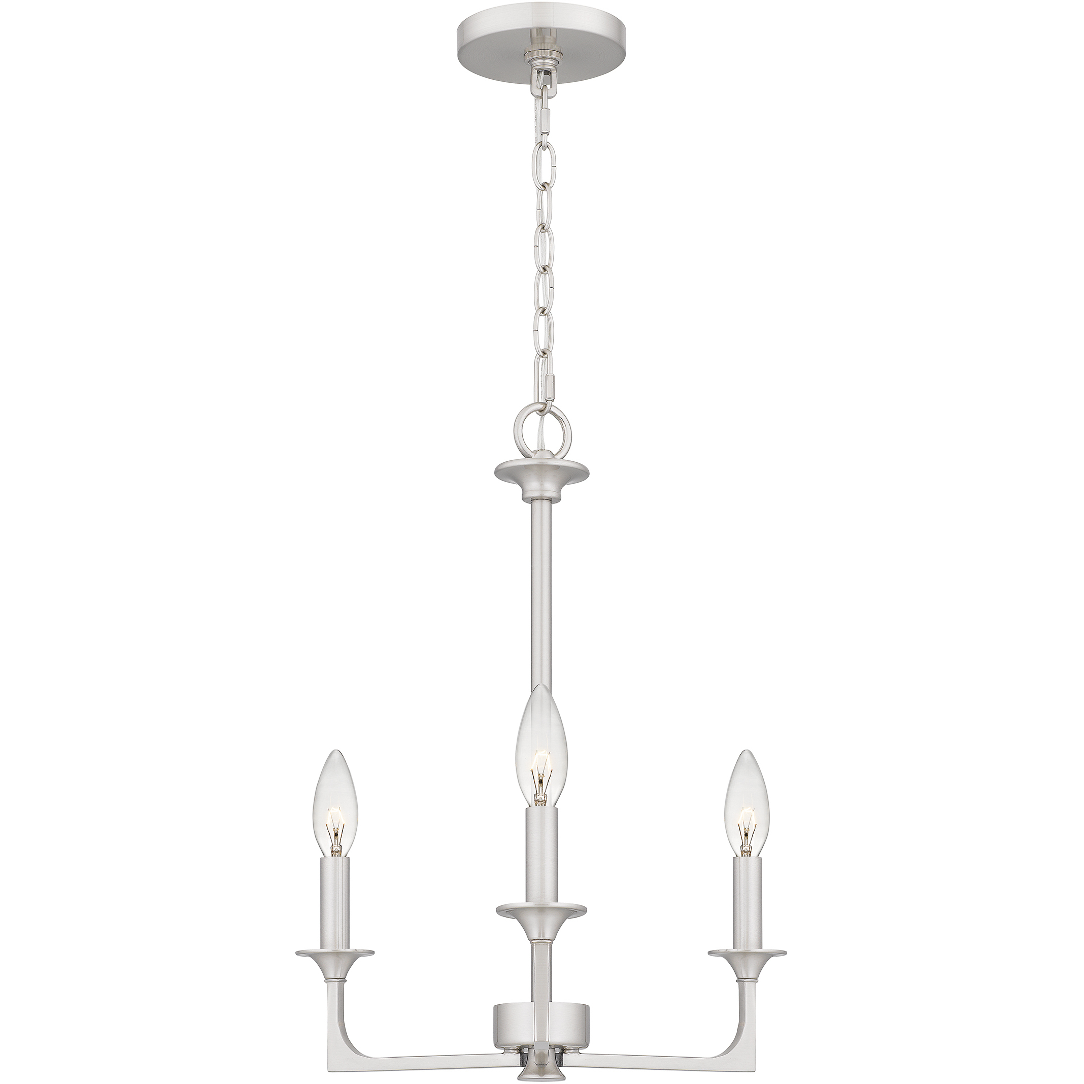 Prescott 3 Light 16 inch Brushed Nickel Chandelier Ceiling Light