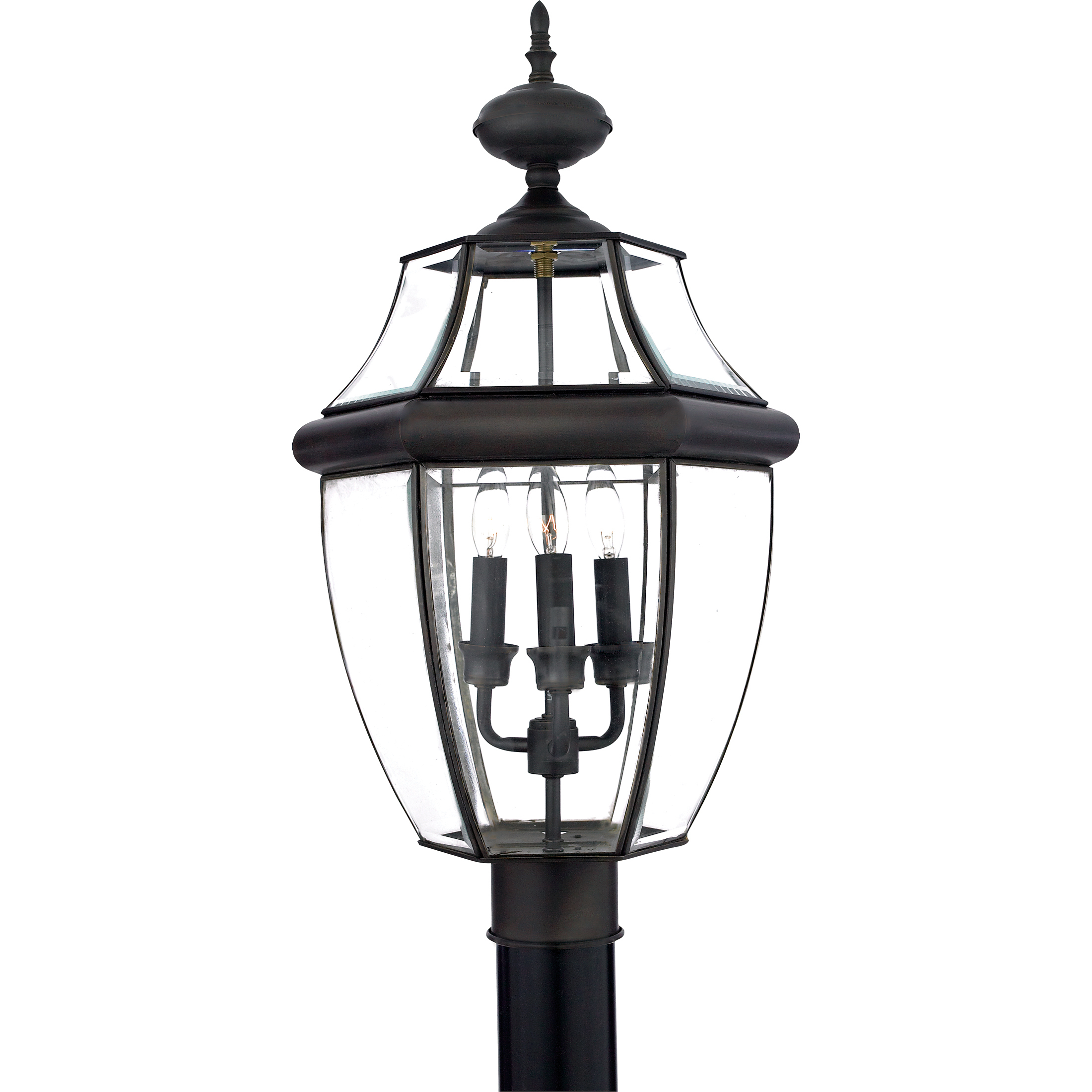 Quoizel Lighting Newbury 3 Light Outdoor Post Lantern in Medici