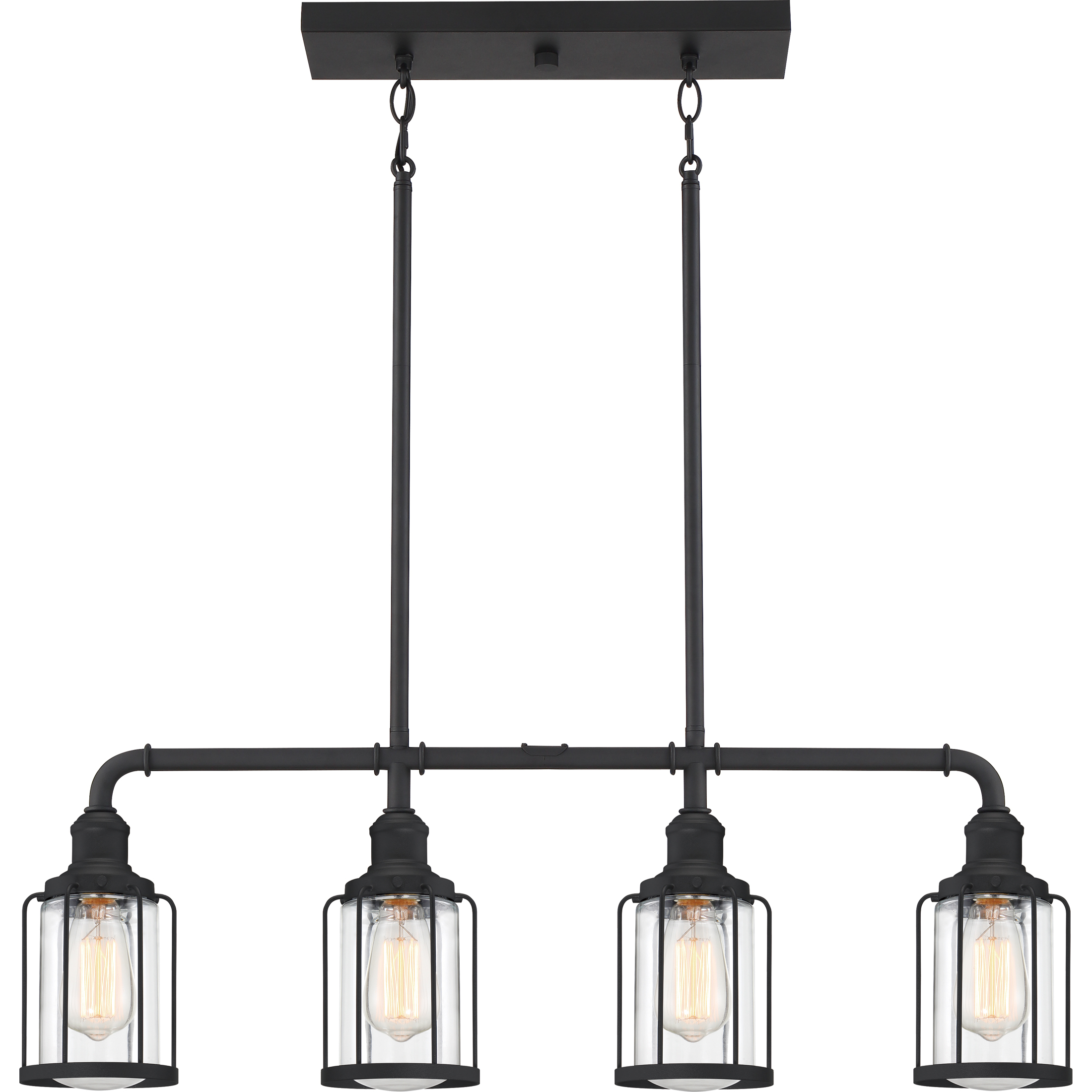 Quoizel LUD434EK Ludlow 4 Light 34 inch Earth Black Linear