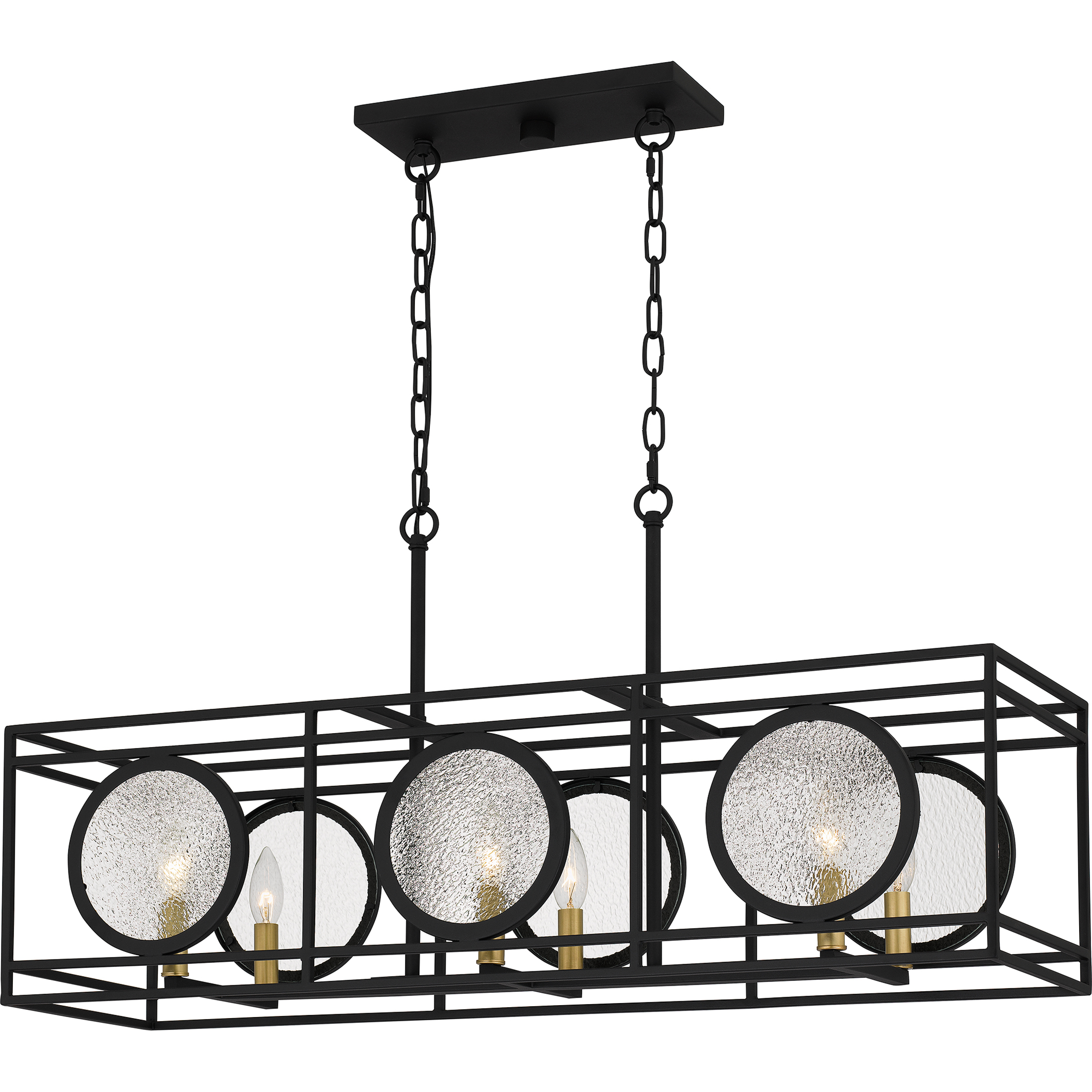 Chalamont 6 Light 36 inch Earth Black Island Light Ceiling Light