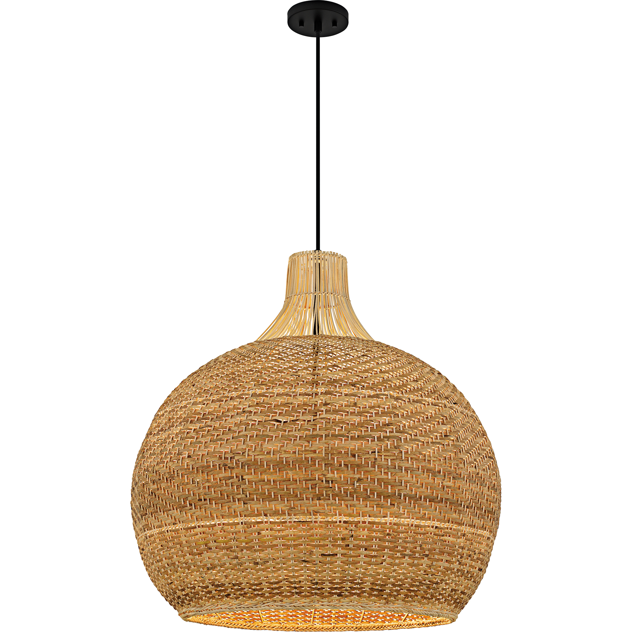 Quoizel Sycamore 4 Light 28 inch Matte Black Pendant Ceiling Light, Large QP6796MBK - Open Box