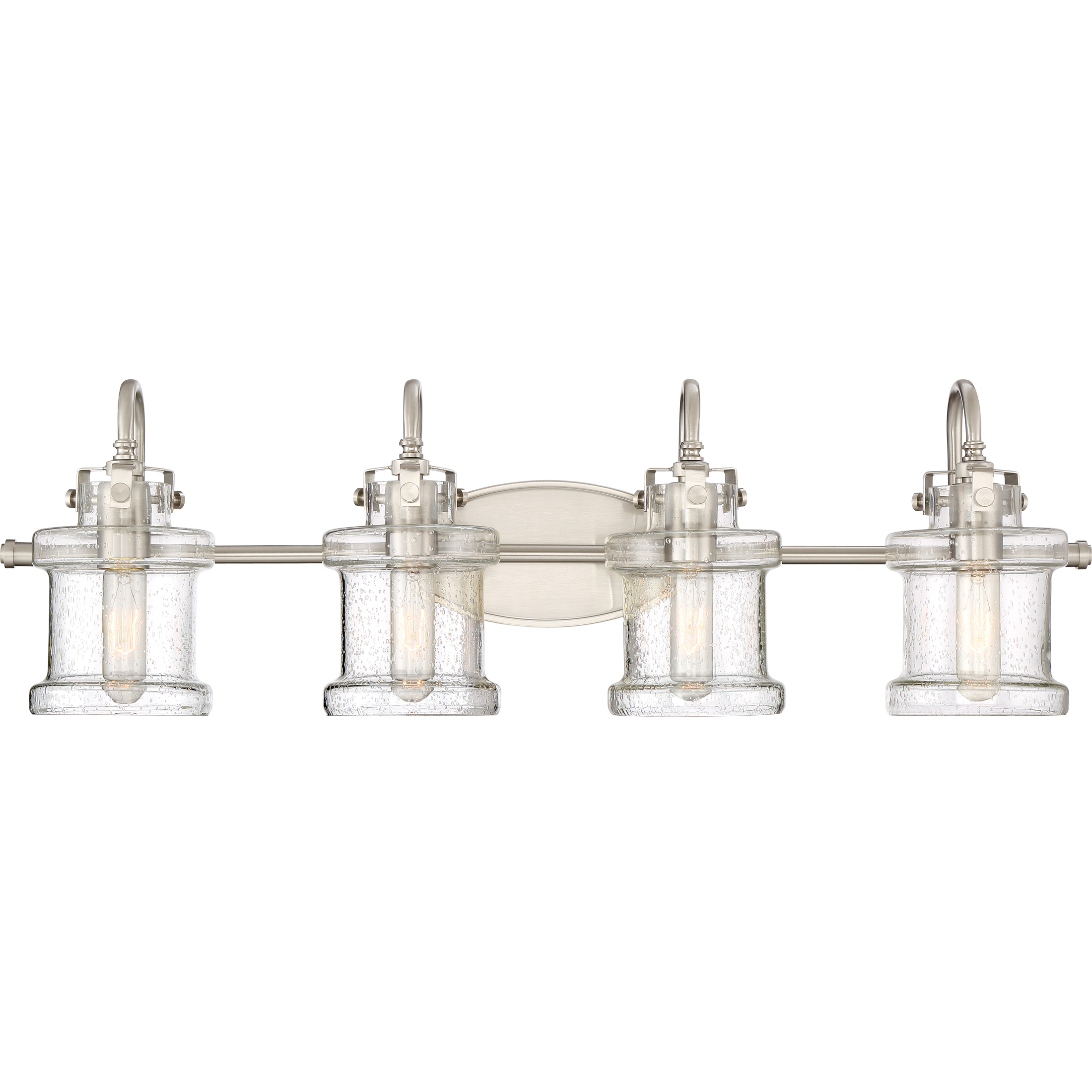 Danbury 4 Light 32 inch Brushed Nickel Bath Light Wall Light