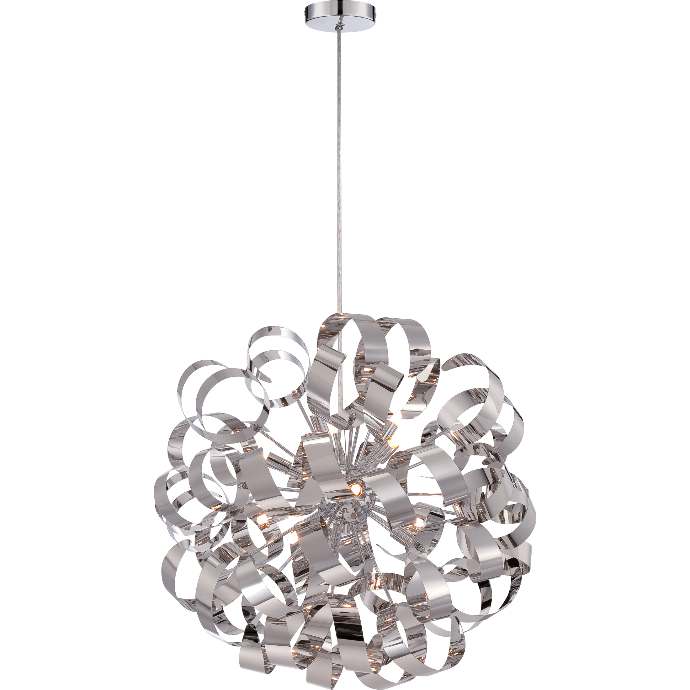 Ribbons 12 Light 23 inch Polished Chrome Foyer Light Ceiling Light