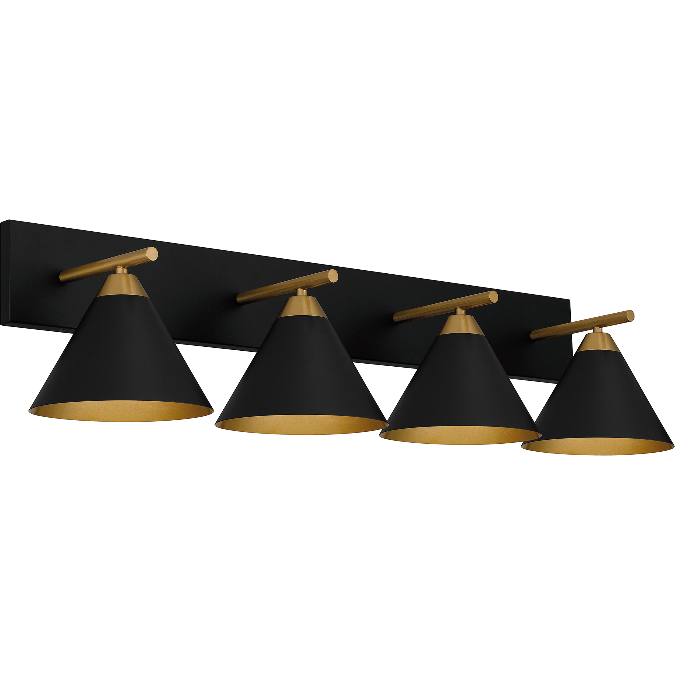 Mastro 4 Light 37.5 inch Matte Black Bath Light Wall Light, Extra Large