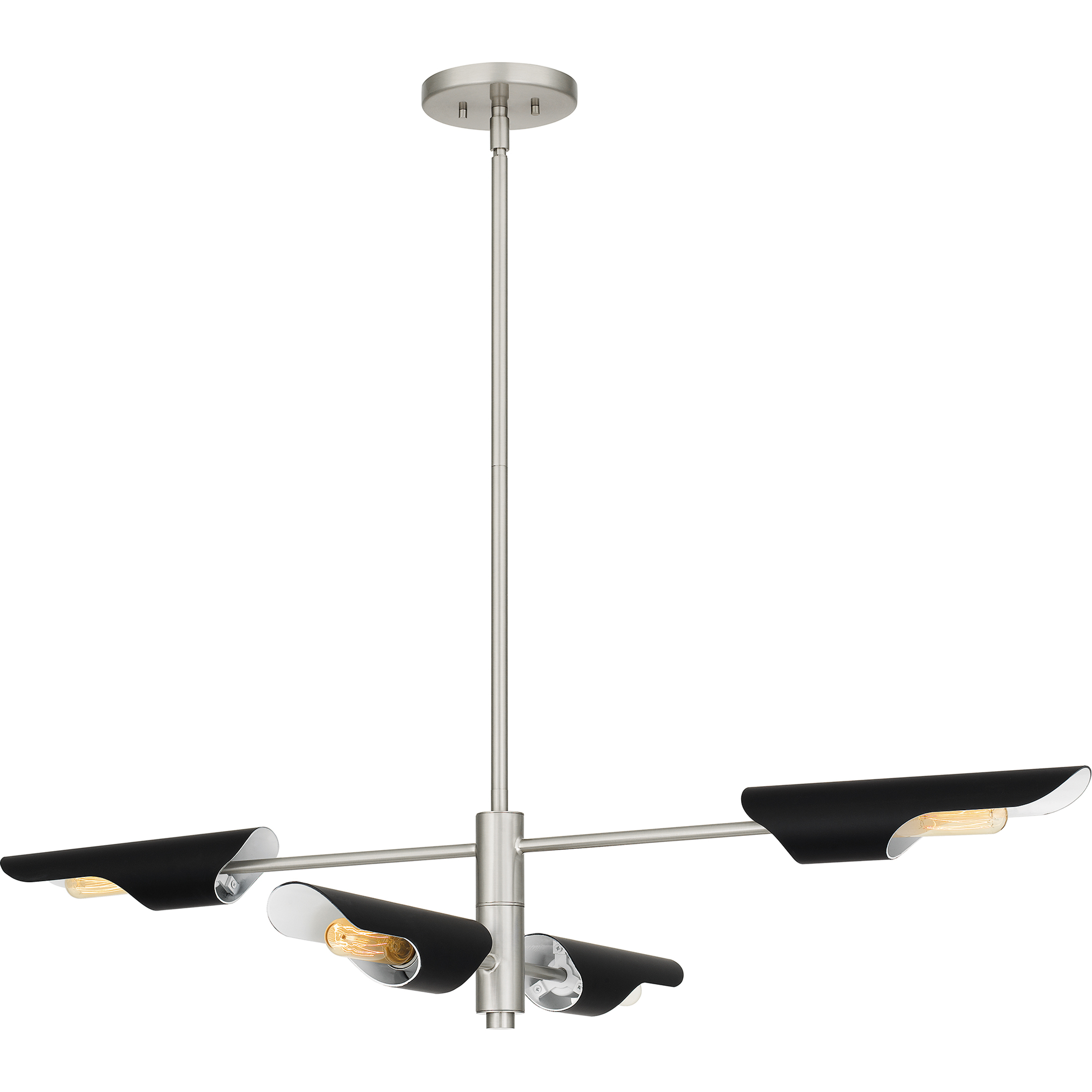 Leoni 4 Light 44 inch Brushed Nickel Island Light Ceiling Light, Medium