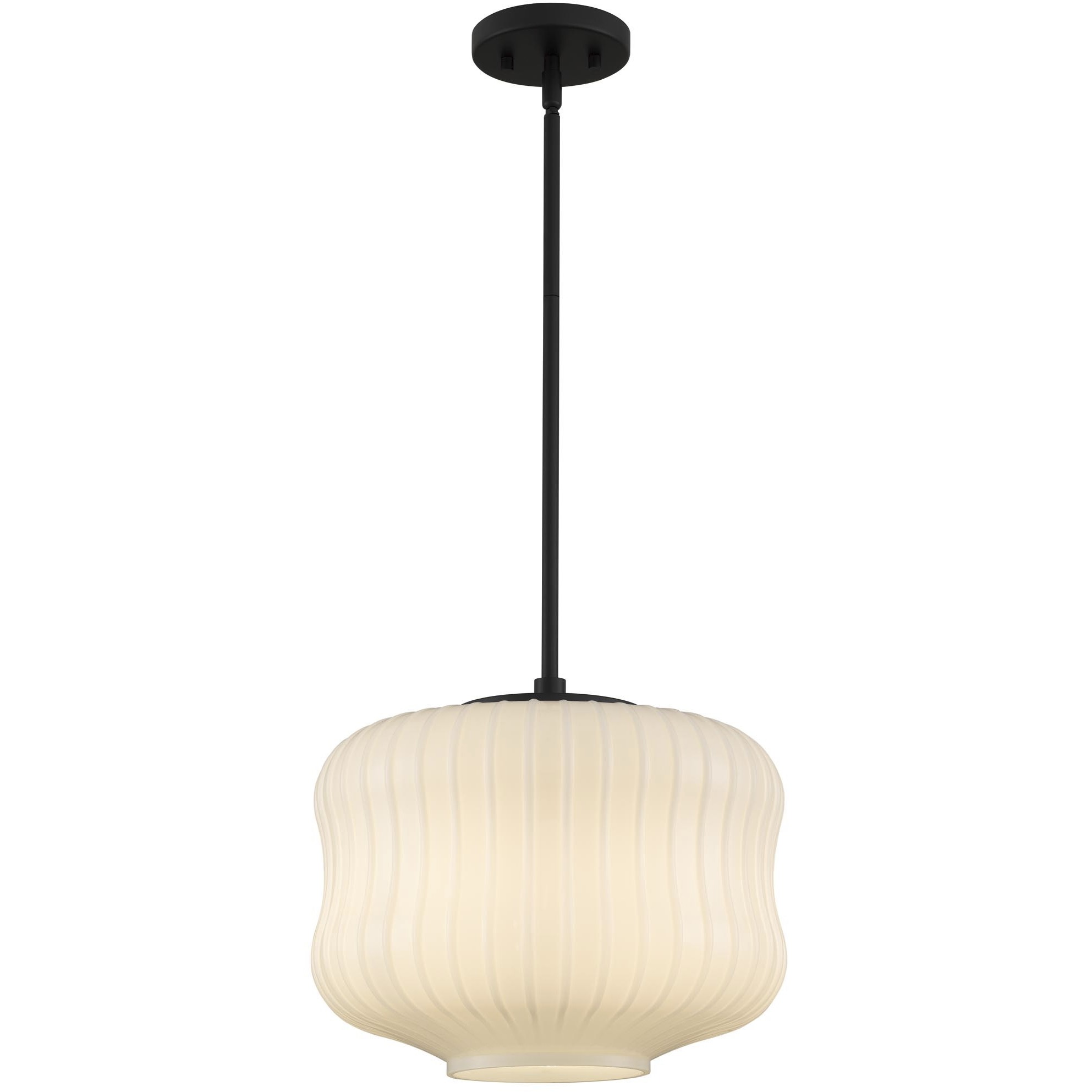 Cara 1 Light 14 inch Matte Black Pendant Ceiling Light